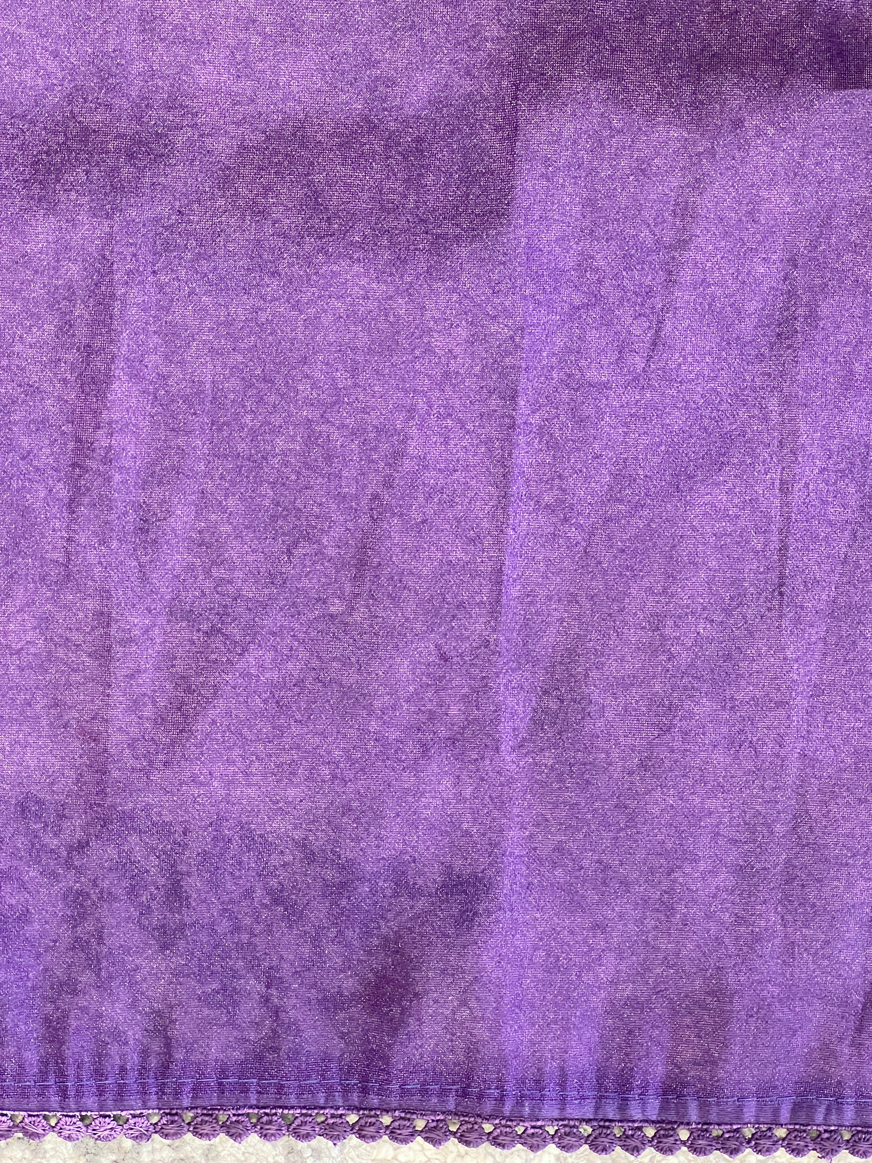 Floral Cross Stitch Embroidered Viscose Organza Saree | BLD1972