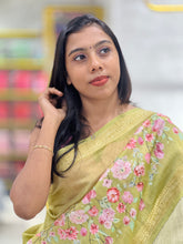 Floral Printed Spun Chanderi Saree | RGD164