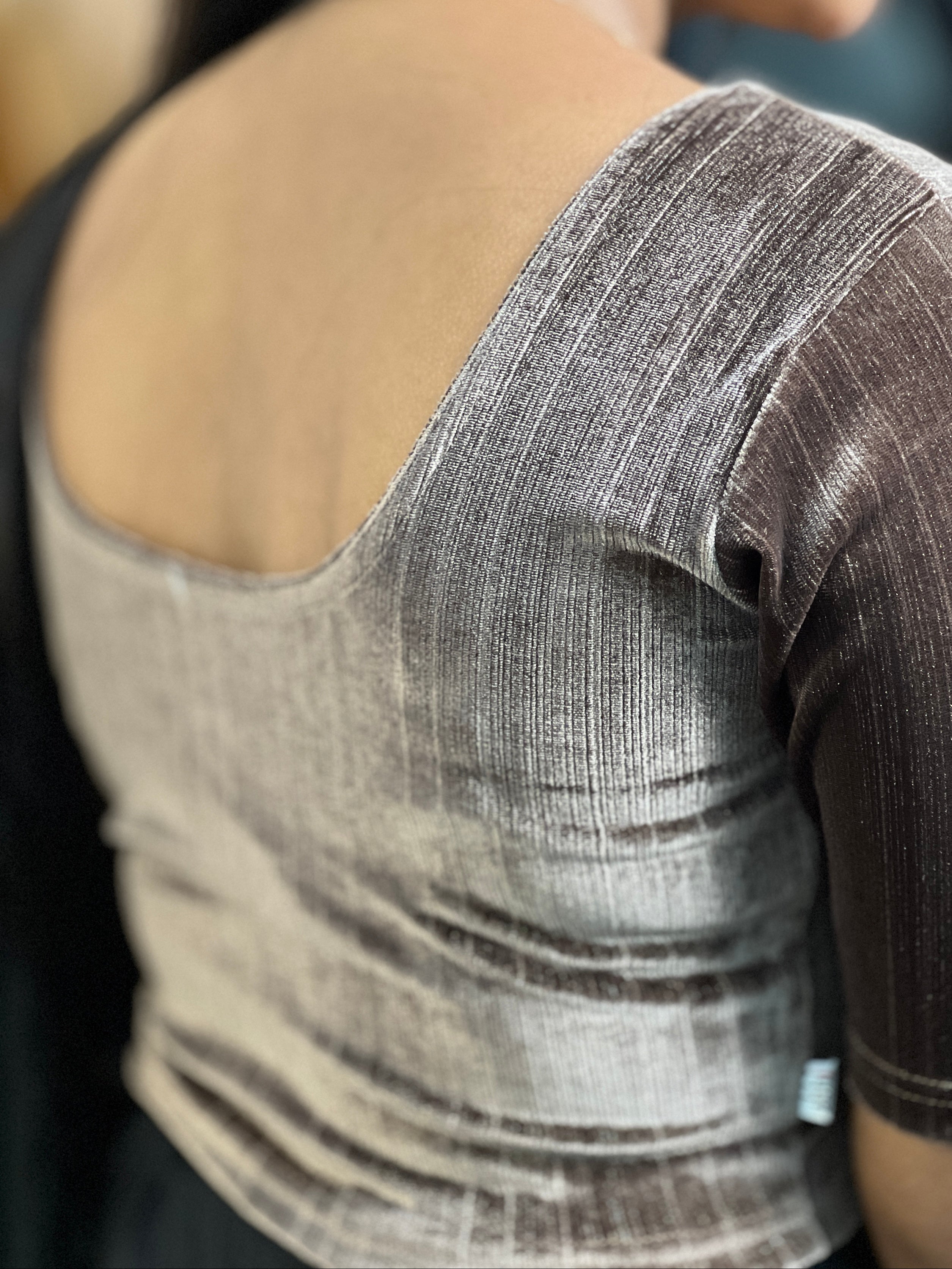 Lurex Zari Detailed Velvet Stitched Blouse | ALA108
