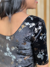 Floral Printed Velvet Stitched Blouse | ALA133
