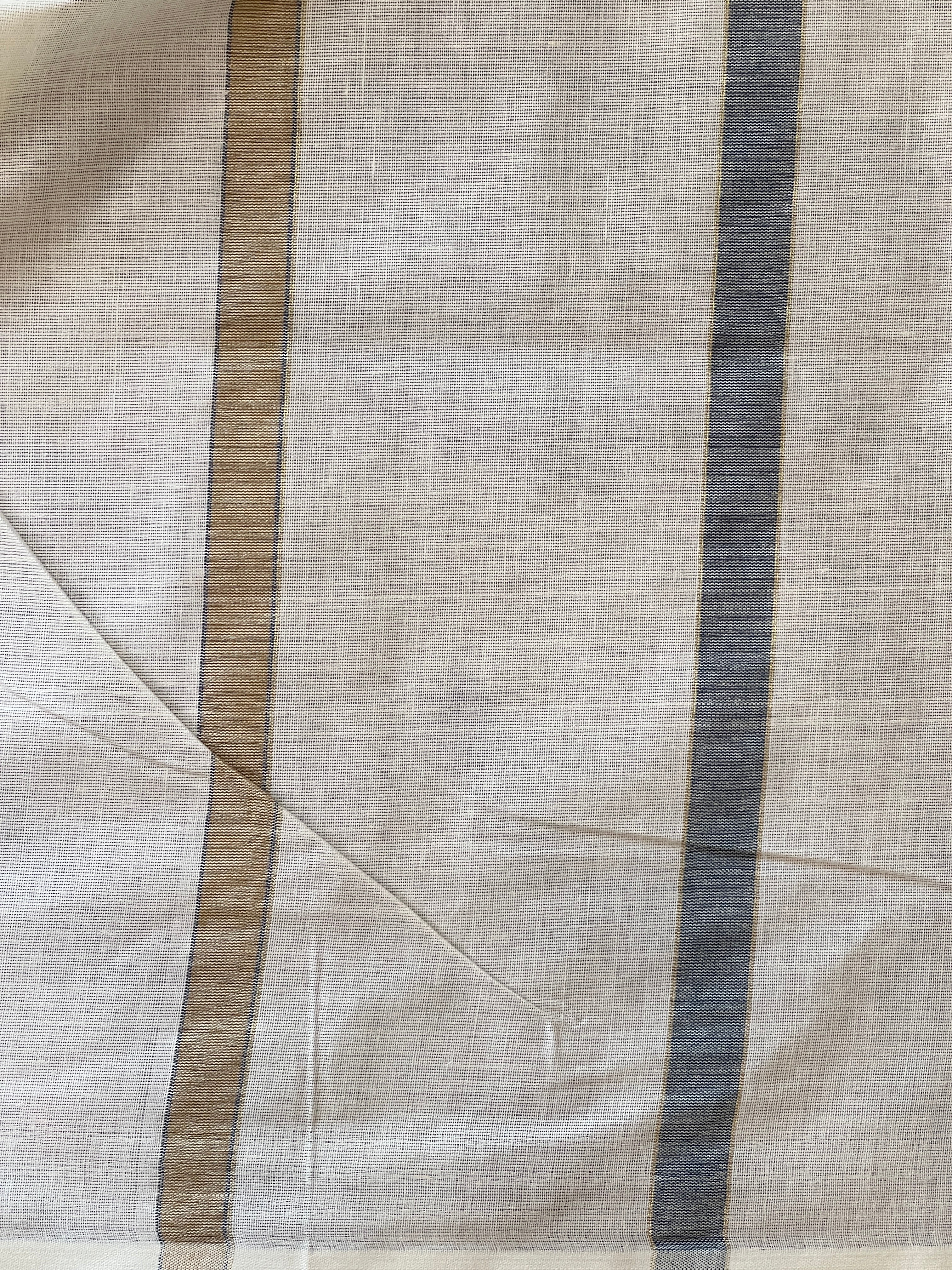 Vertical Line Pattern Kerala Cotton Saree | RLF116