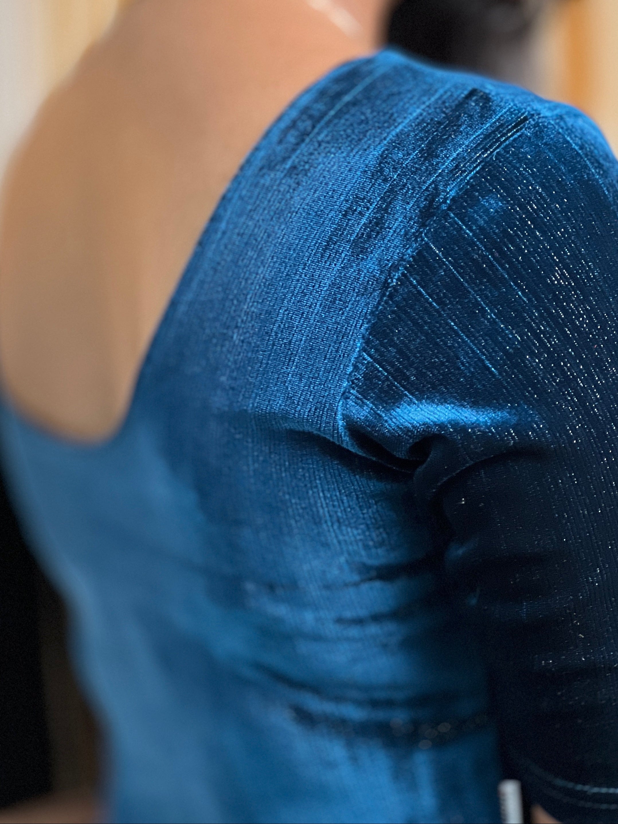 Lurex Zari Detailed Velvet Stitched Blouse | ALA106