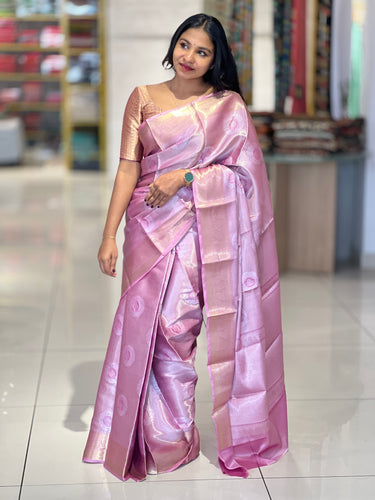 Silver Zari Weaved Banarasi Silk Saree | NN337