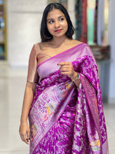 Silver Zari Weaved Banarasi Saree | NN336