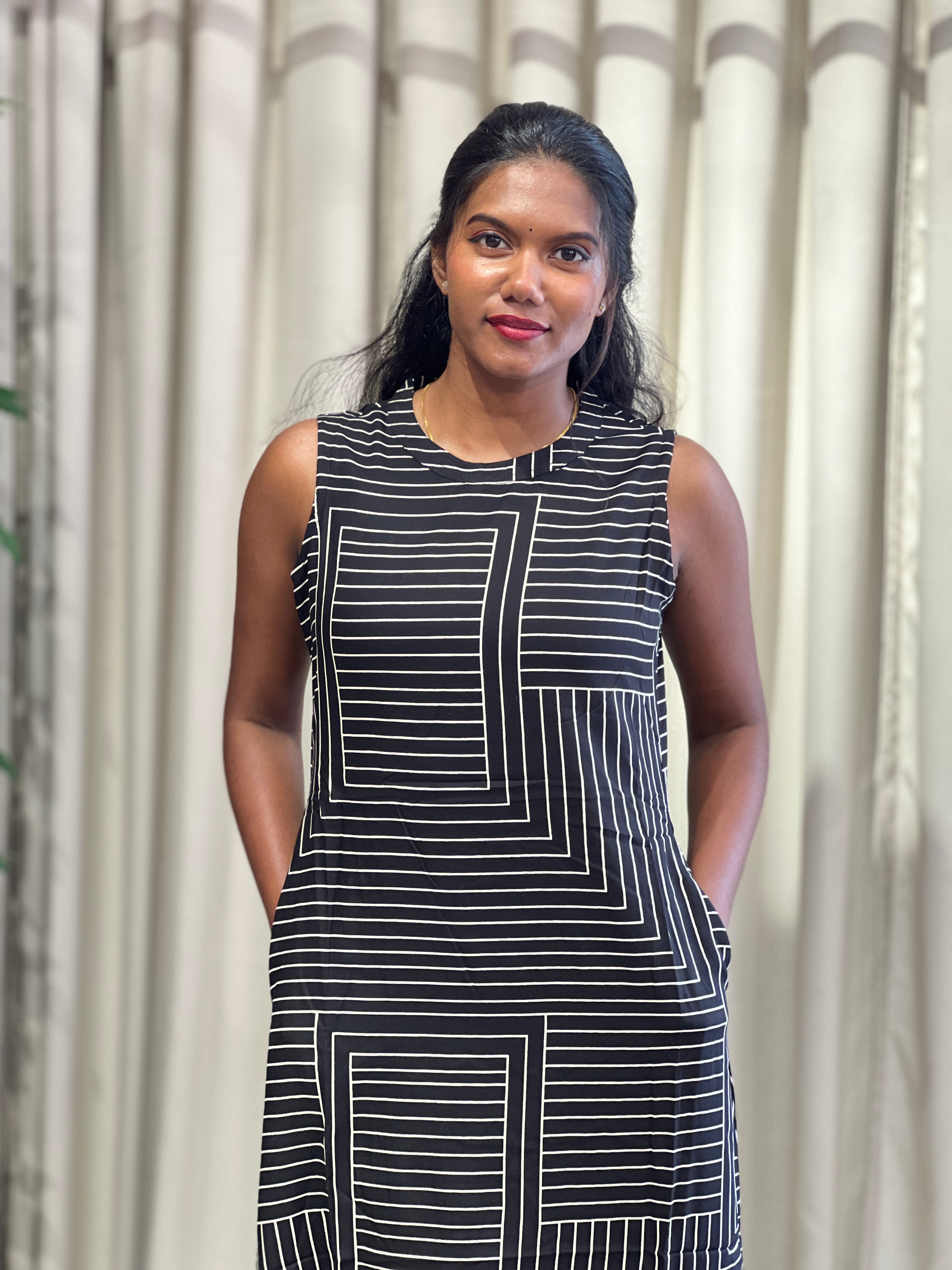 Geometric Printed Rayon Kurta Set | PGI331