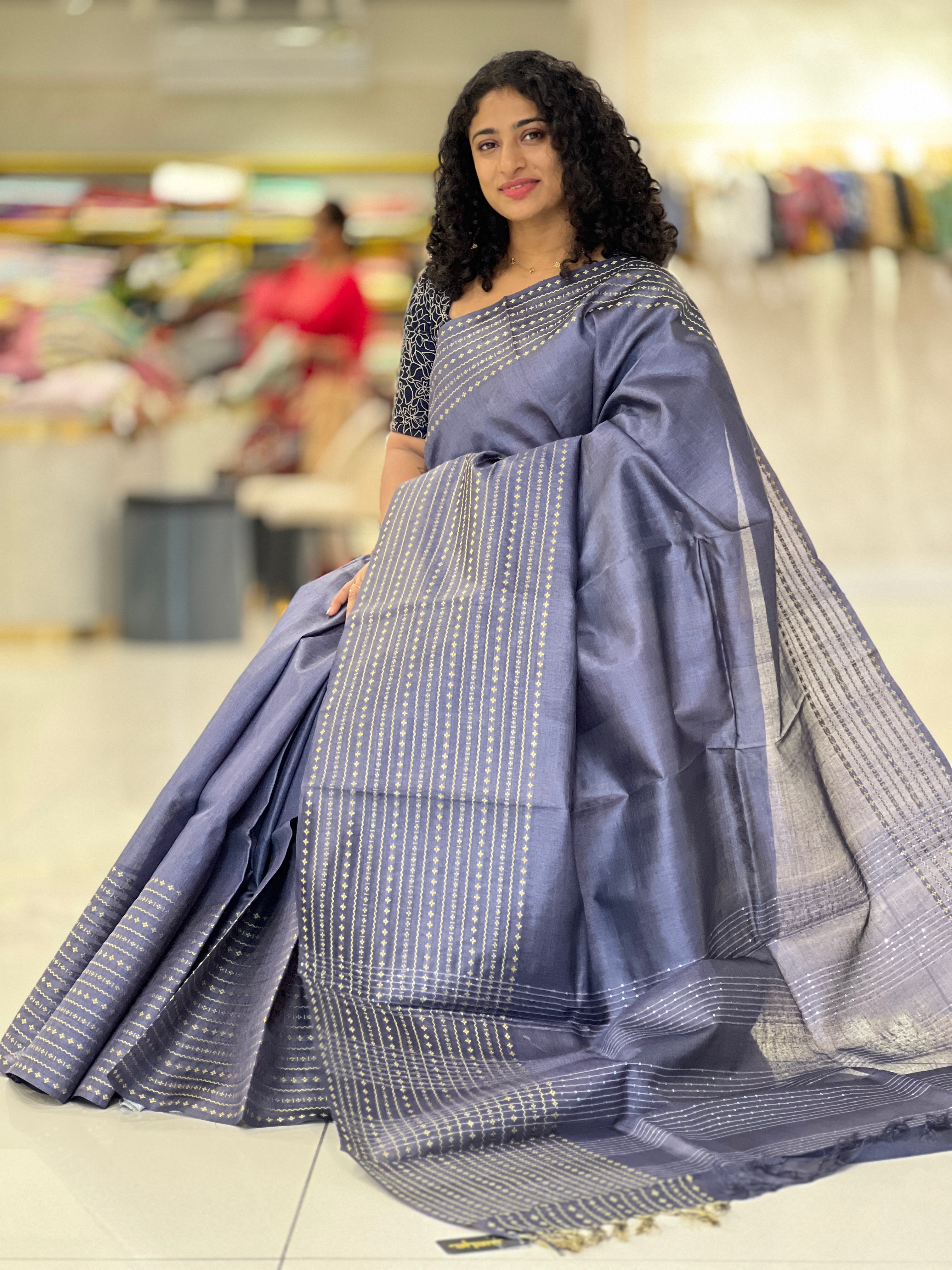 Powerloom Pure Tussar Saree | ACT1189