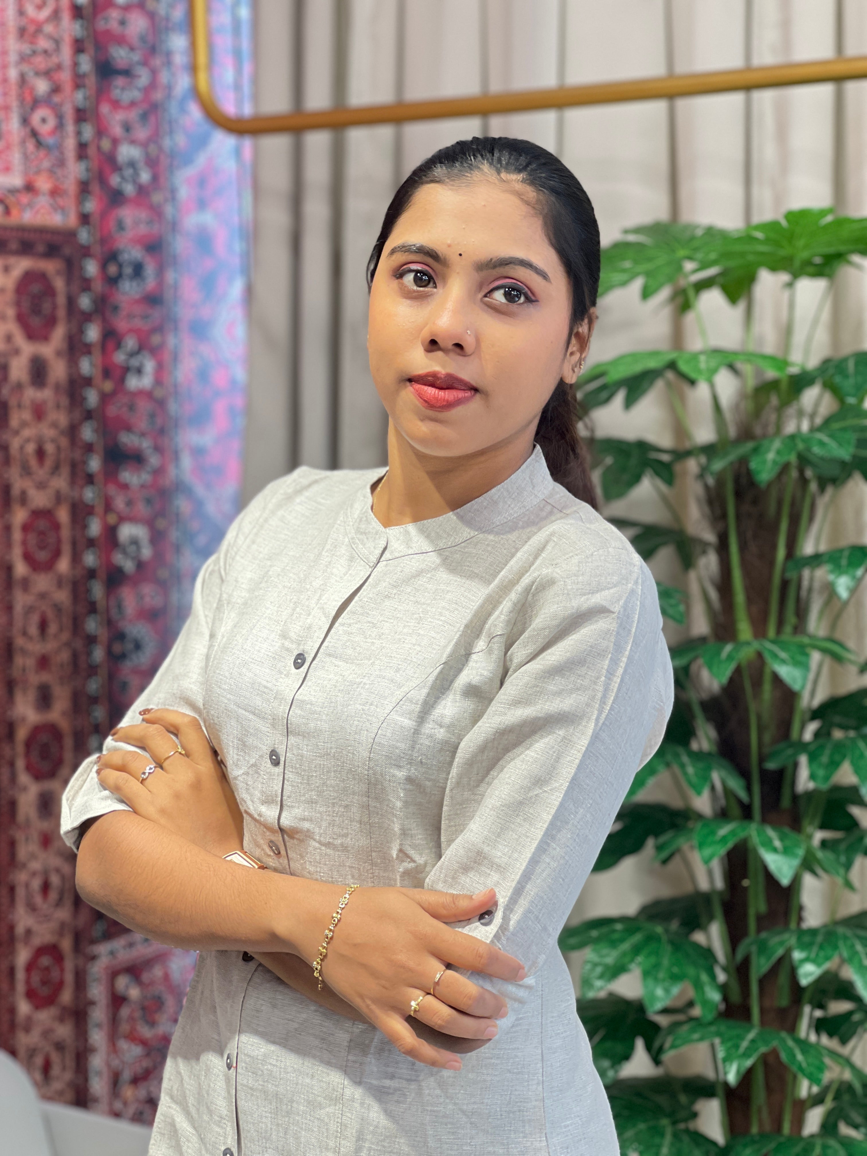 Solid Cotton Short Kurta | AKE101