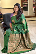 Antique Golden Zari Buta Weaved Chanderi Saree | AHR361