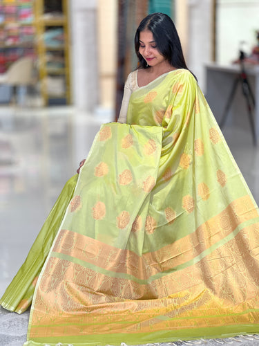 Semi Silk Saree With Brocade Pallu | KRK446