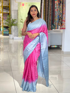 Kantha Weaved Semi Tussar Saree | NHH549