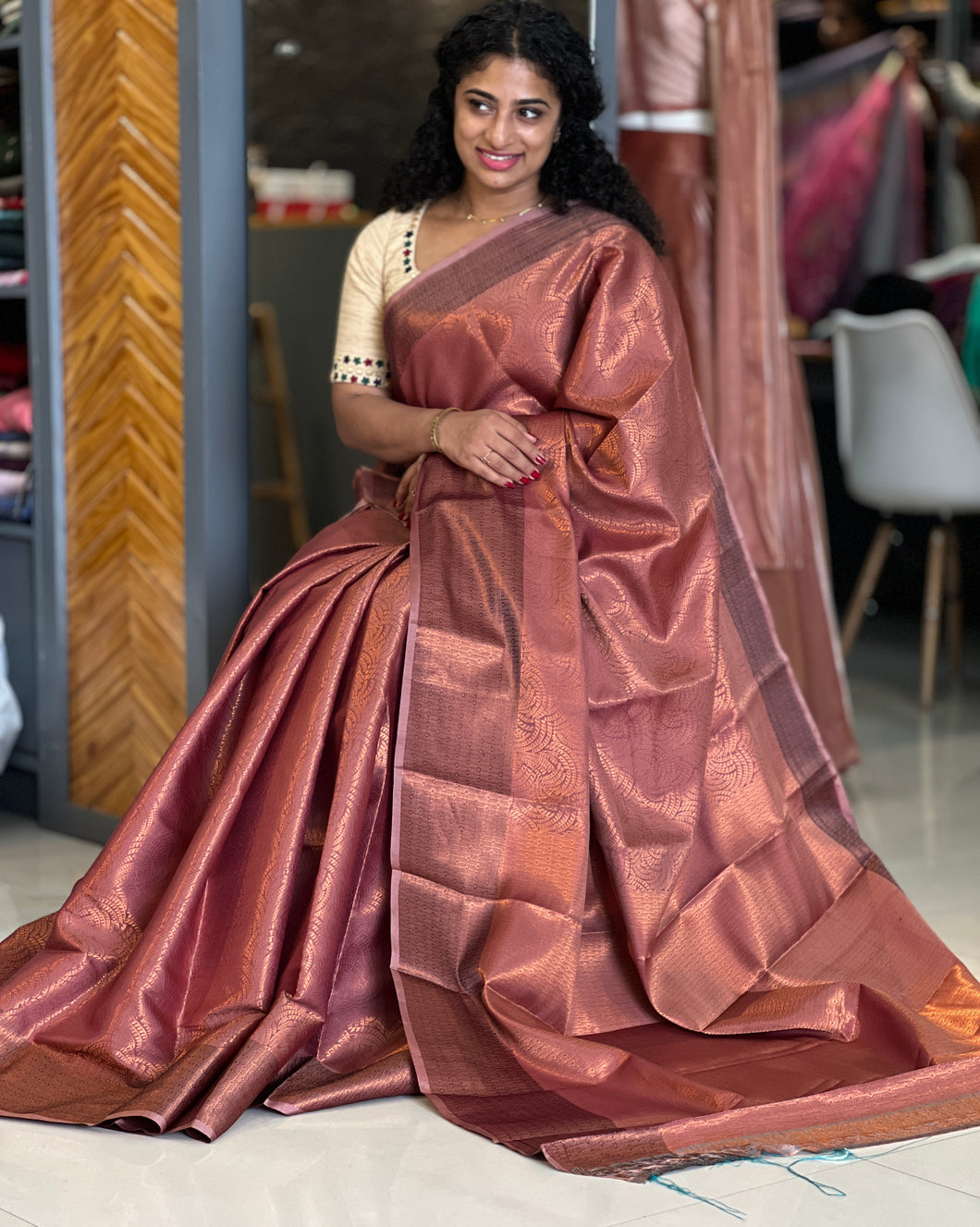 Zari Weaved  Semi Silk Saree | TR125