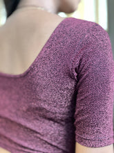 Stretchable Solid  Knitted Shimmer Stitched Blouse | ALA105