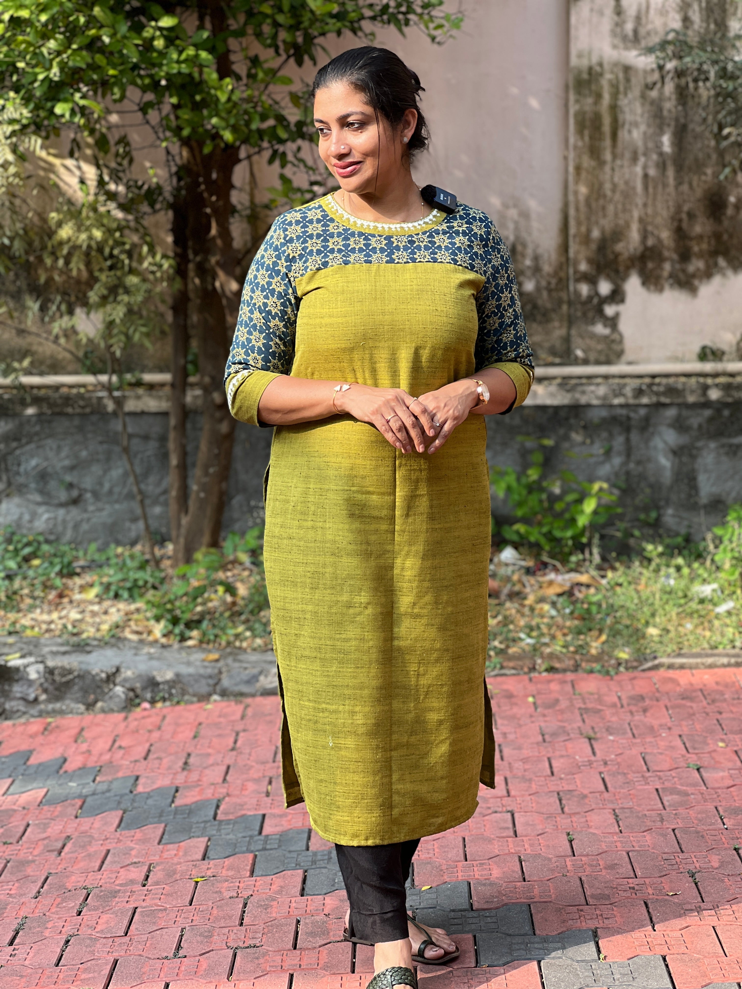 Ajrak Print Pattern  Geecha Finish Kurta Material | DN523