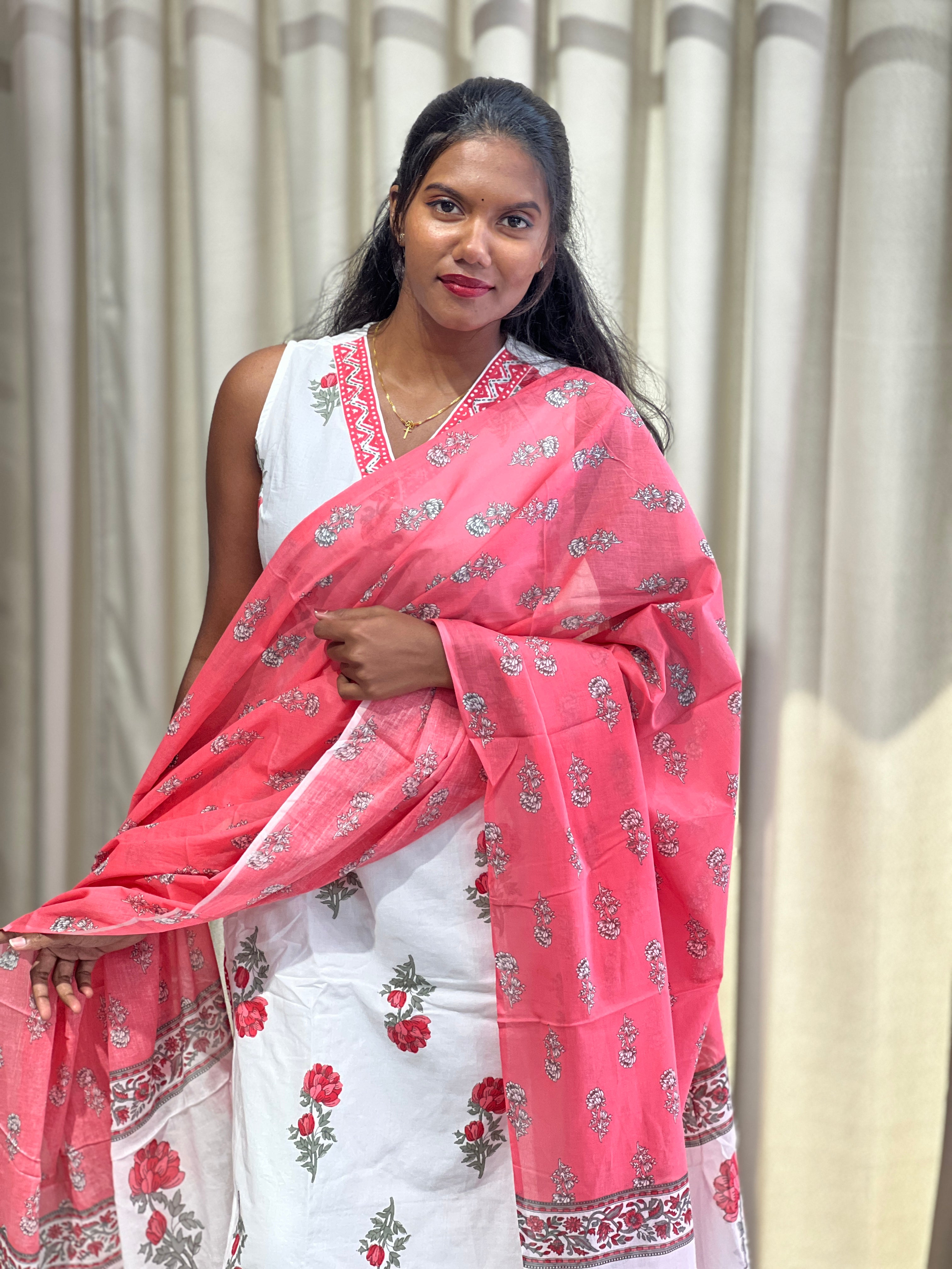 Floral Printed Cotton Kurta Set | PGI334