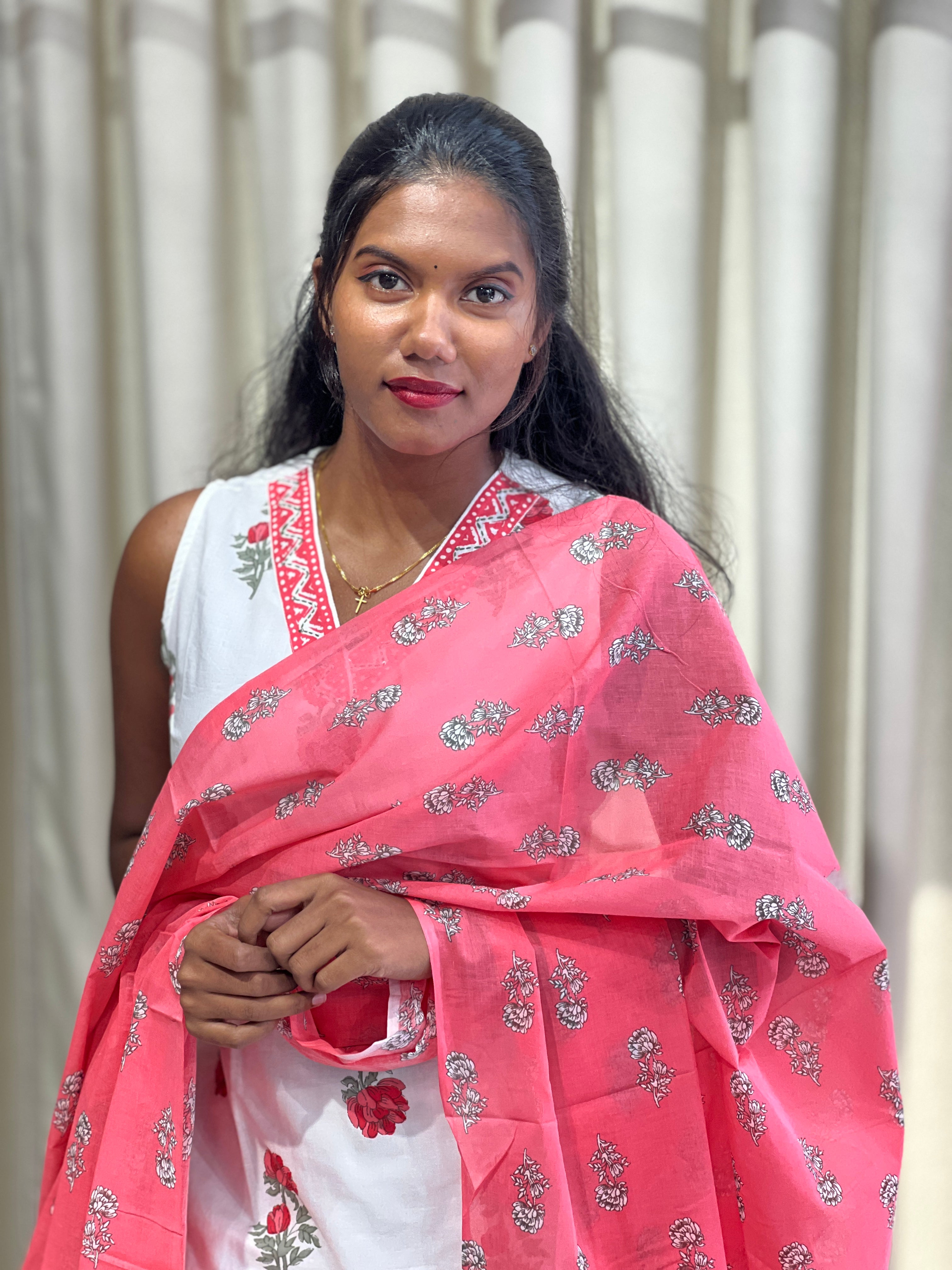 Floral Printed Cotton Kurta Set | PGI334