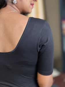Solid Patterned Stretchable Banyan Stitched Blouse | ALA116