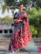 Floral Printed Chanderi Saree | RGD684