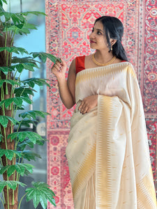 Temple Weaving Patterned Semi Silk Saree | HT200