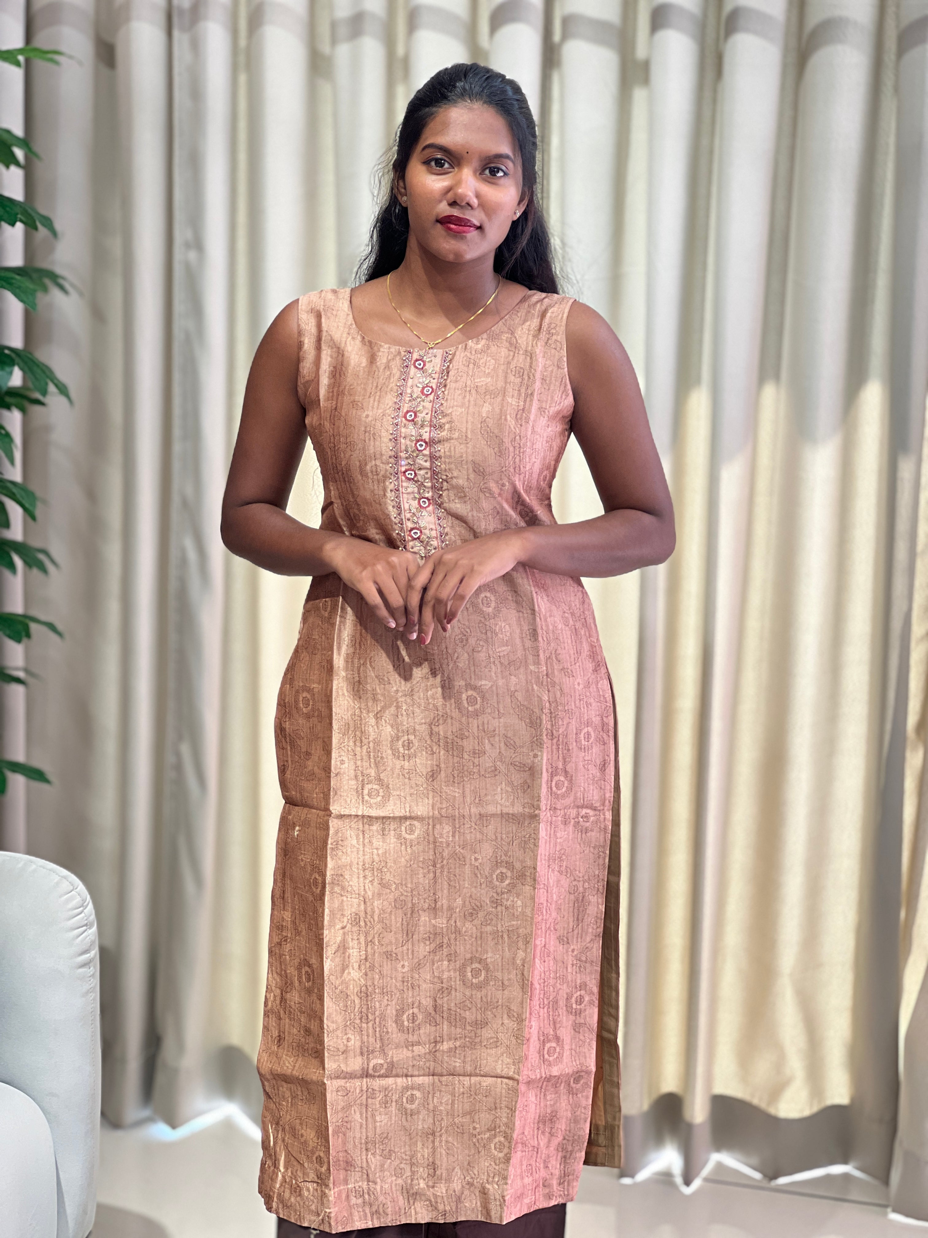 Digital Printed Semi Tussar Kurta | NAI192