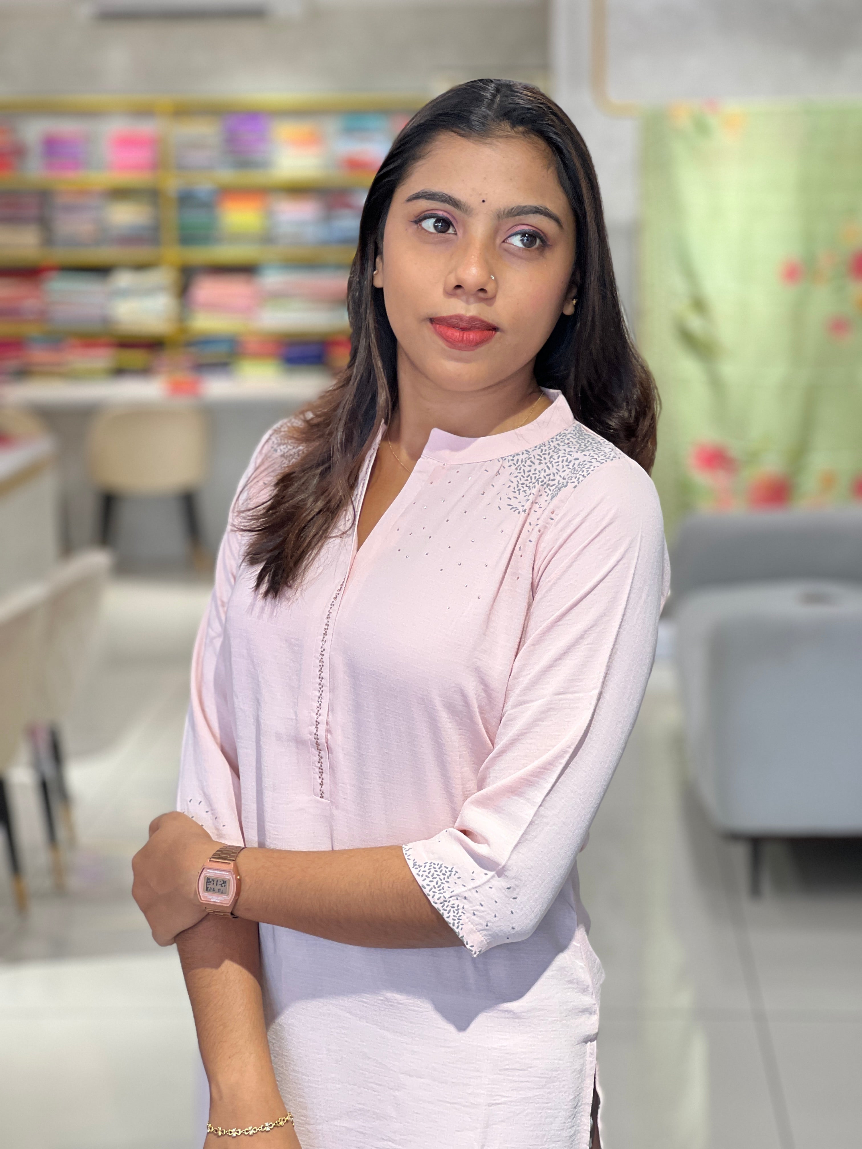 Print With Sequence Highlighted Rayon Kurta | NIO111