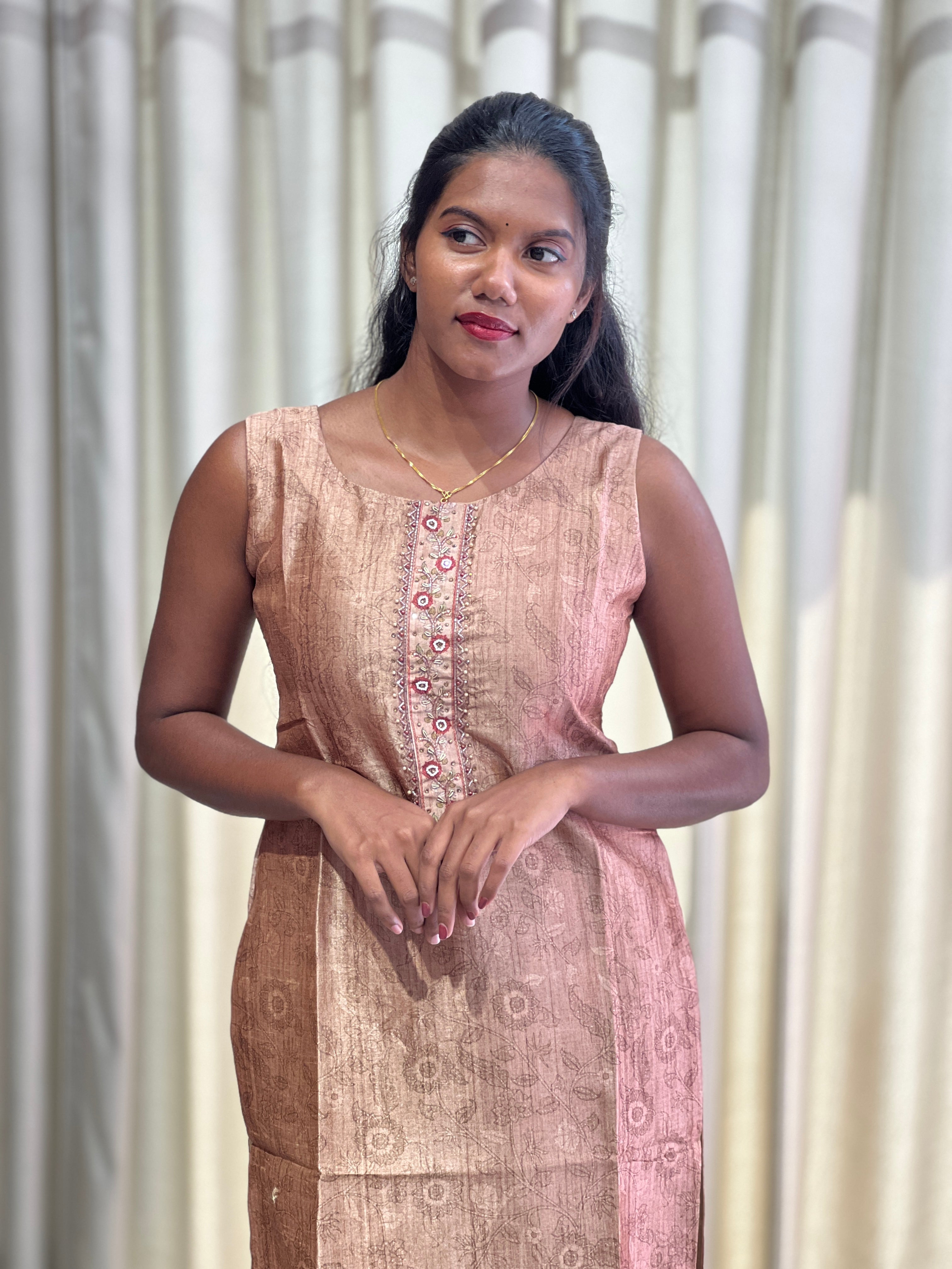 Digital Printed Semi Tussar Kurta | NAI192