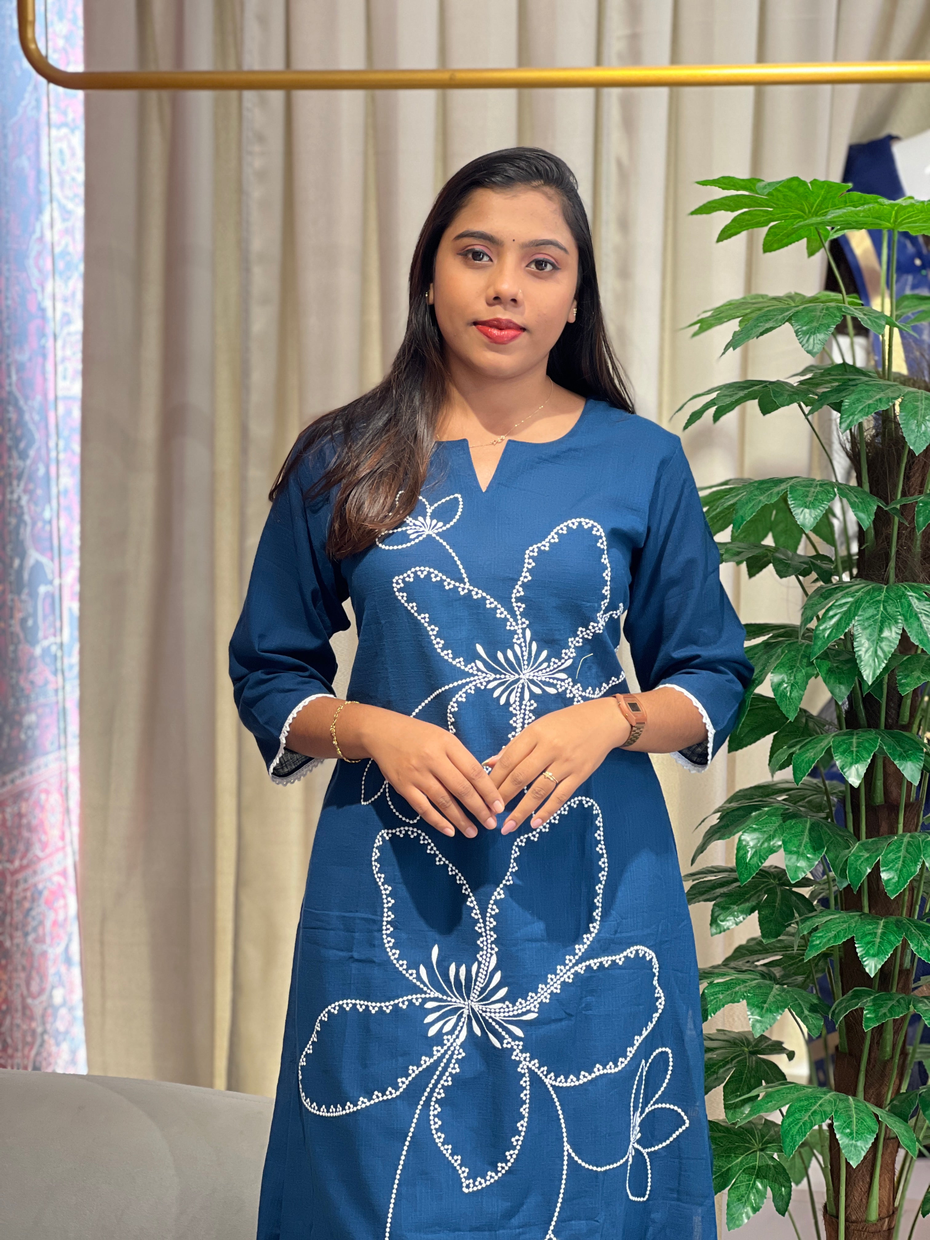 Embroidered Cotton Cord Set | PGI108