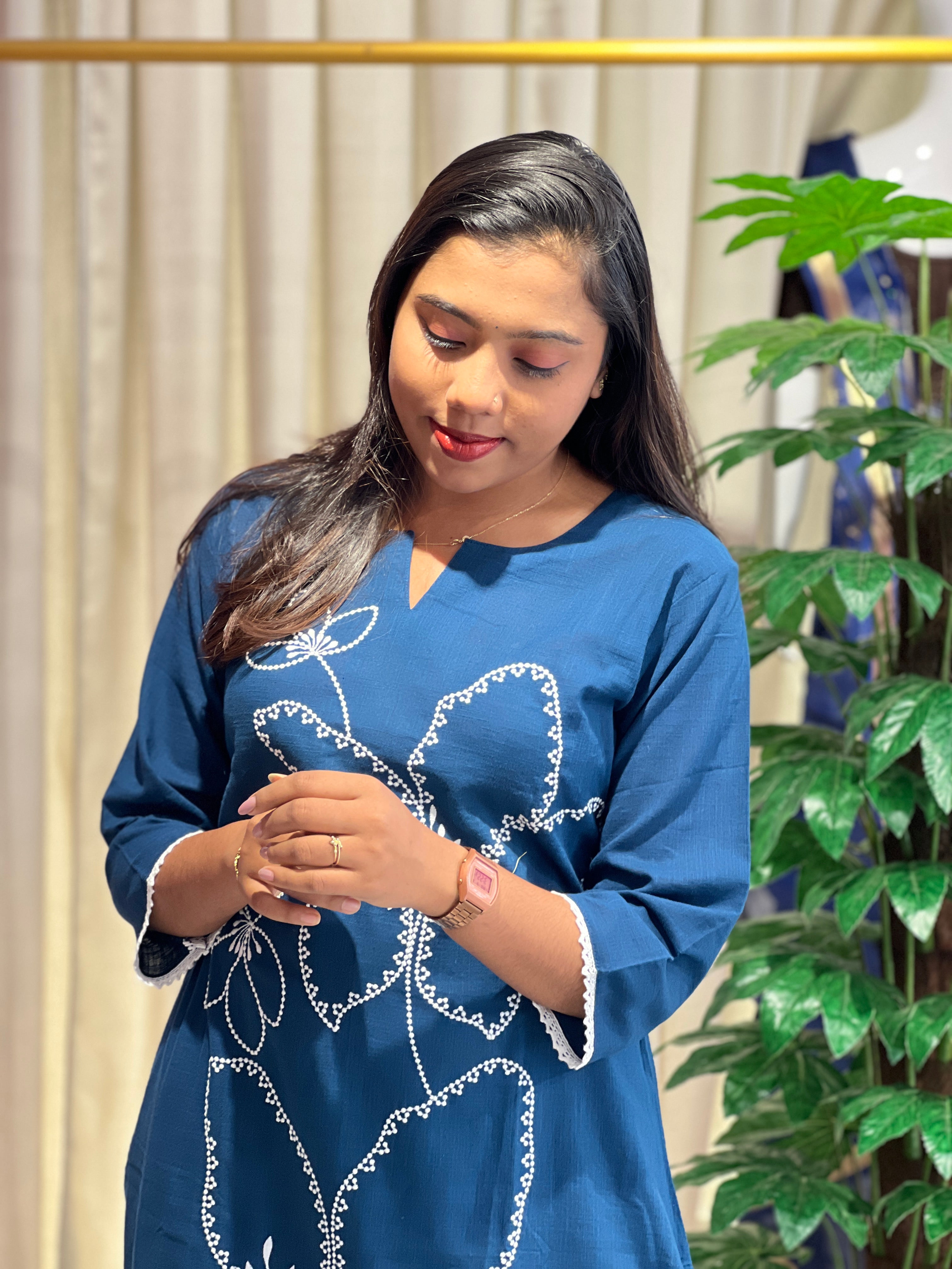 Embroidered Cotton Cord Set | PGI108