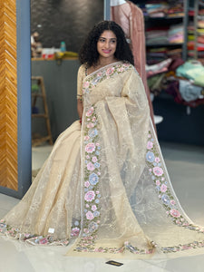 Floral Embroidered Kota Saree | GMS104