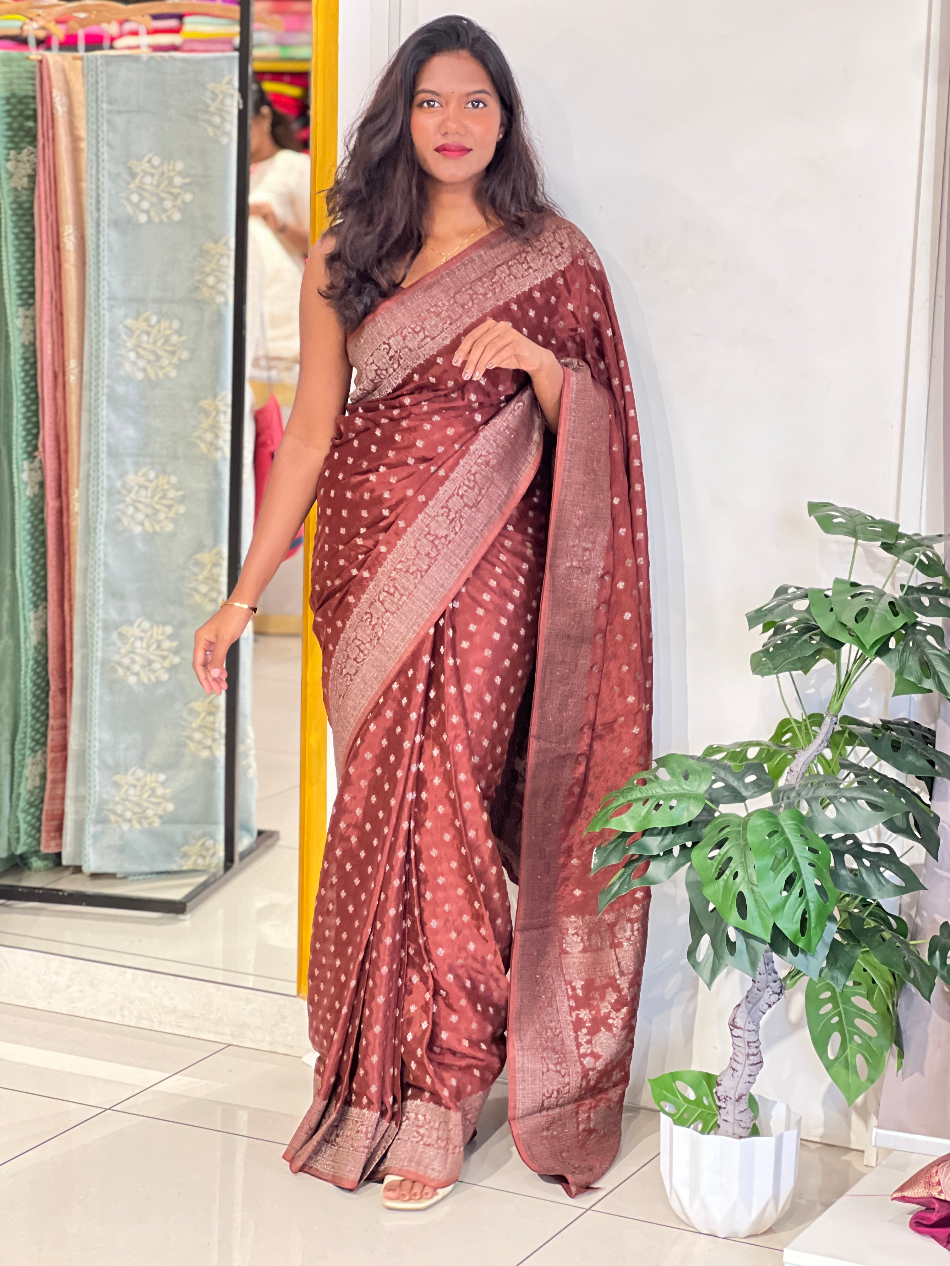 Banarasi Woven Crepe Silk Saree | YNG1731