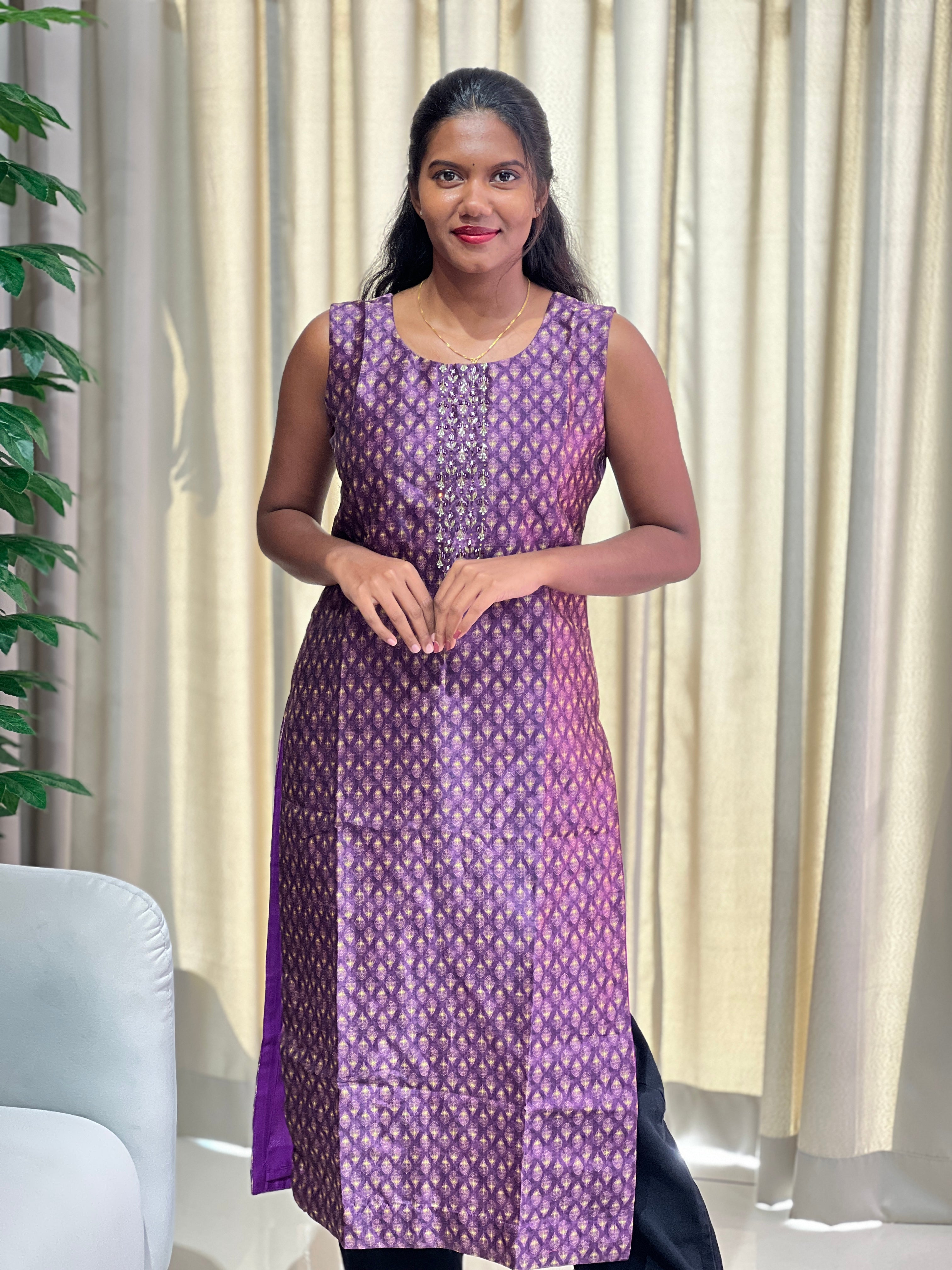 Floral Digital Printed Tussar Finish Kurta | NAI191