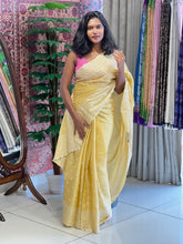 Machine Embroidery Detailed Tussar Finish Saree | SUN567