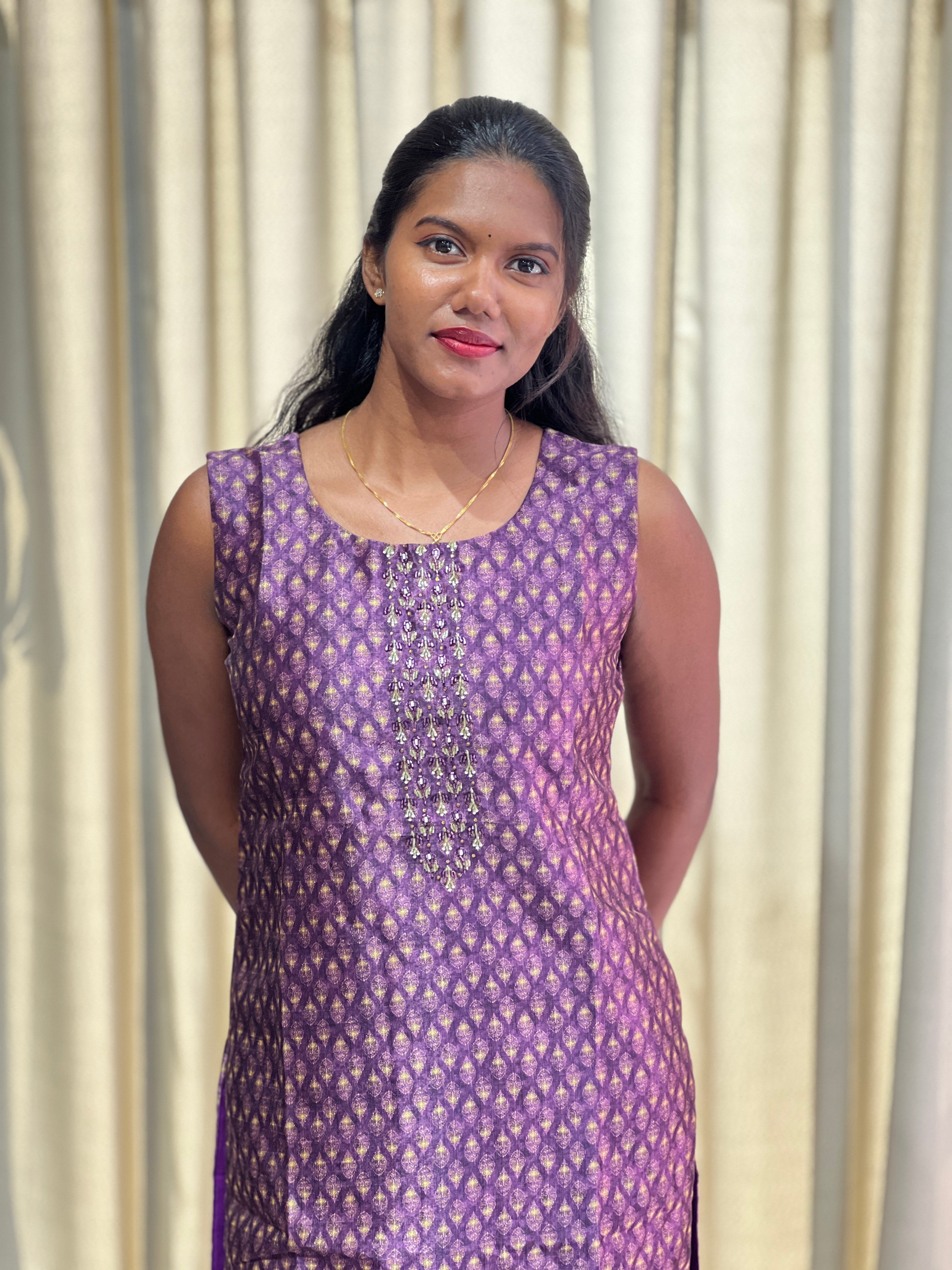 Floral Digital Printed Tussar Finish Kurta | NAI191