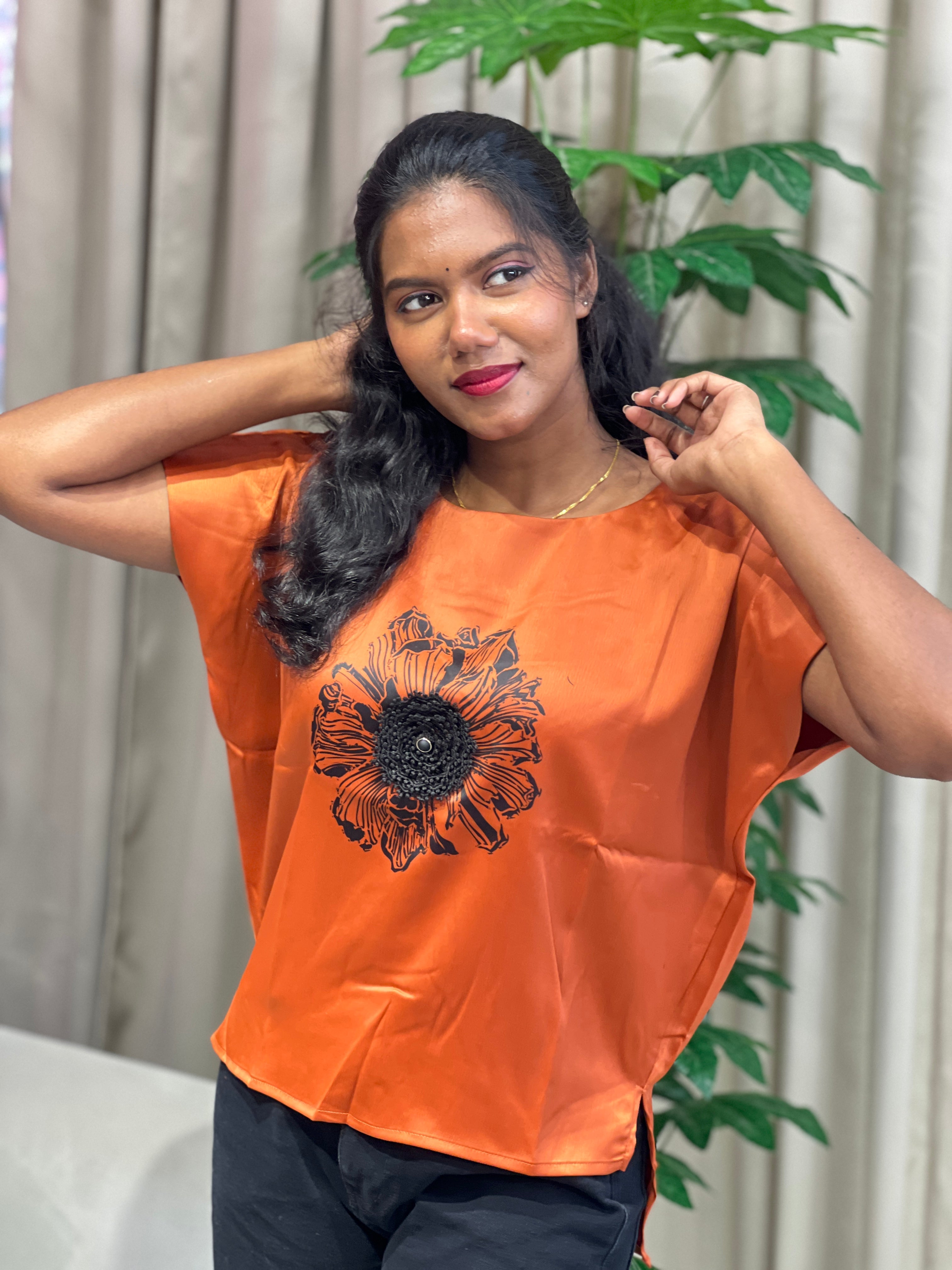 Print With Lace Detailed Muslin Short Kurta | PGI266