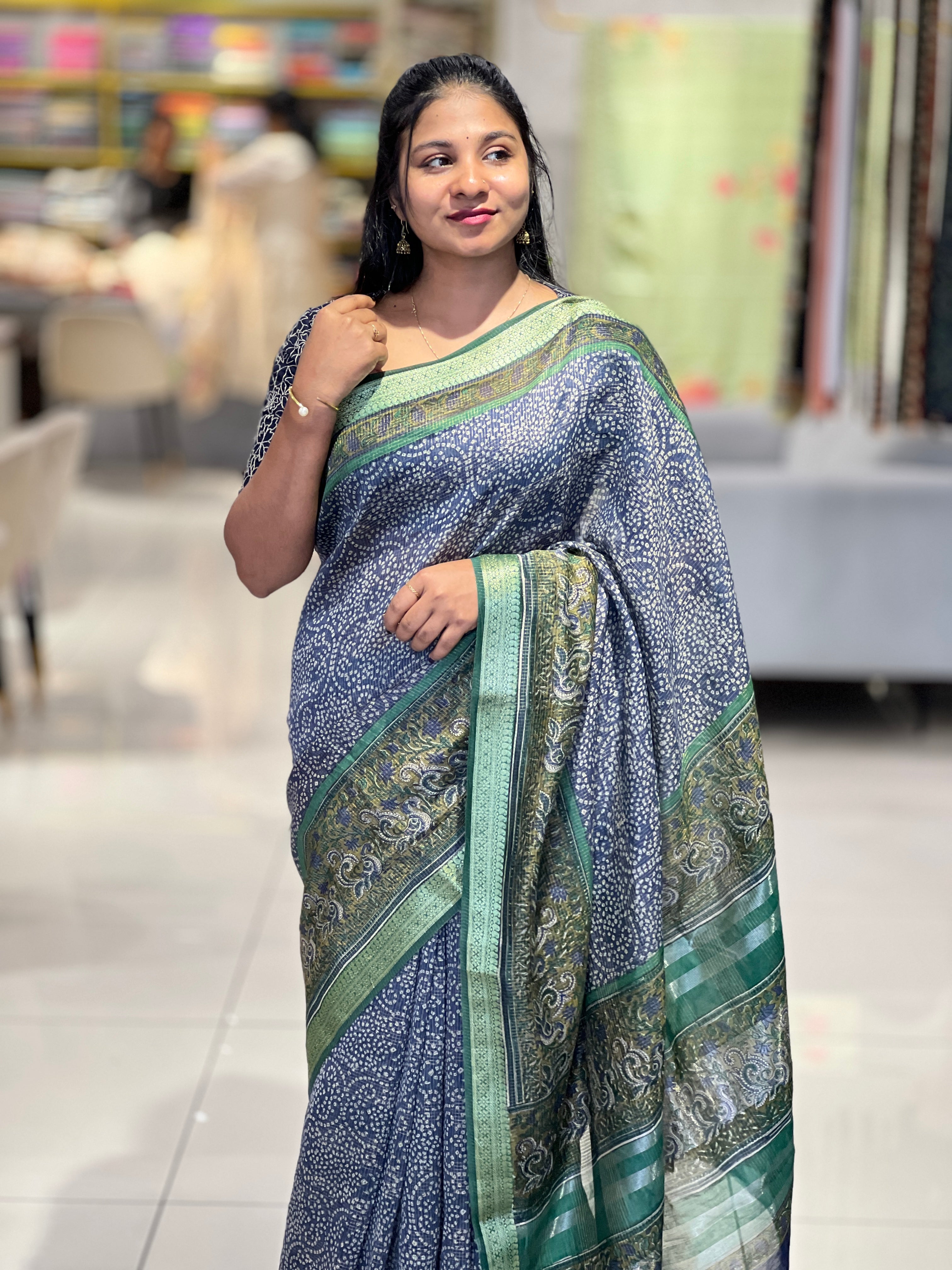 Screen Printed Chanderi Silk Saree | SMC127