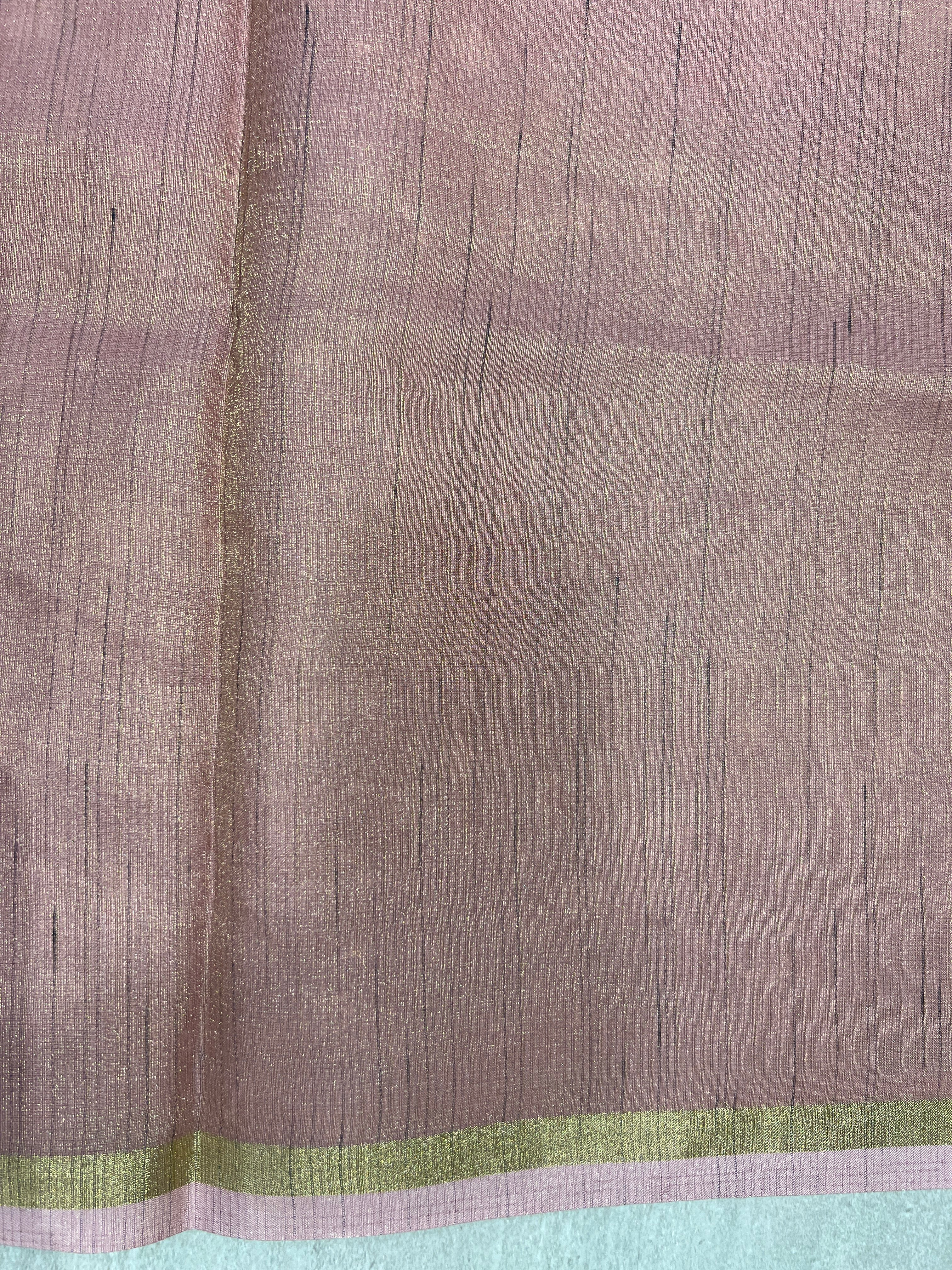 Floral Machine Embroidered Semi Tussar Saree | SUN554