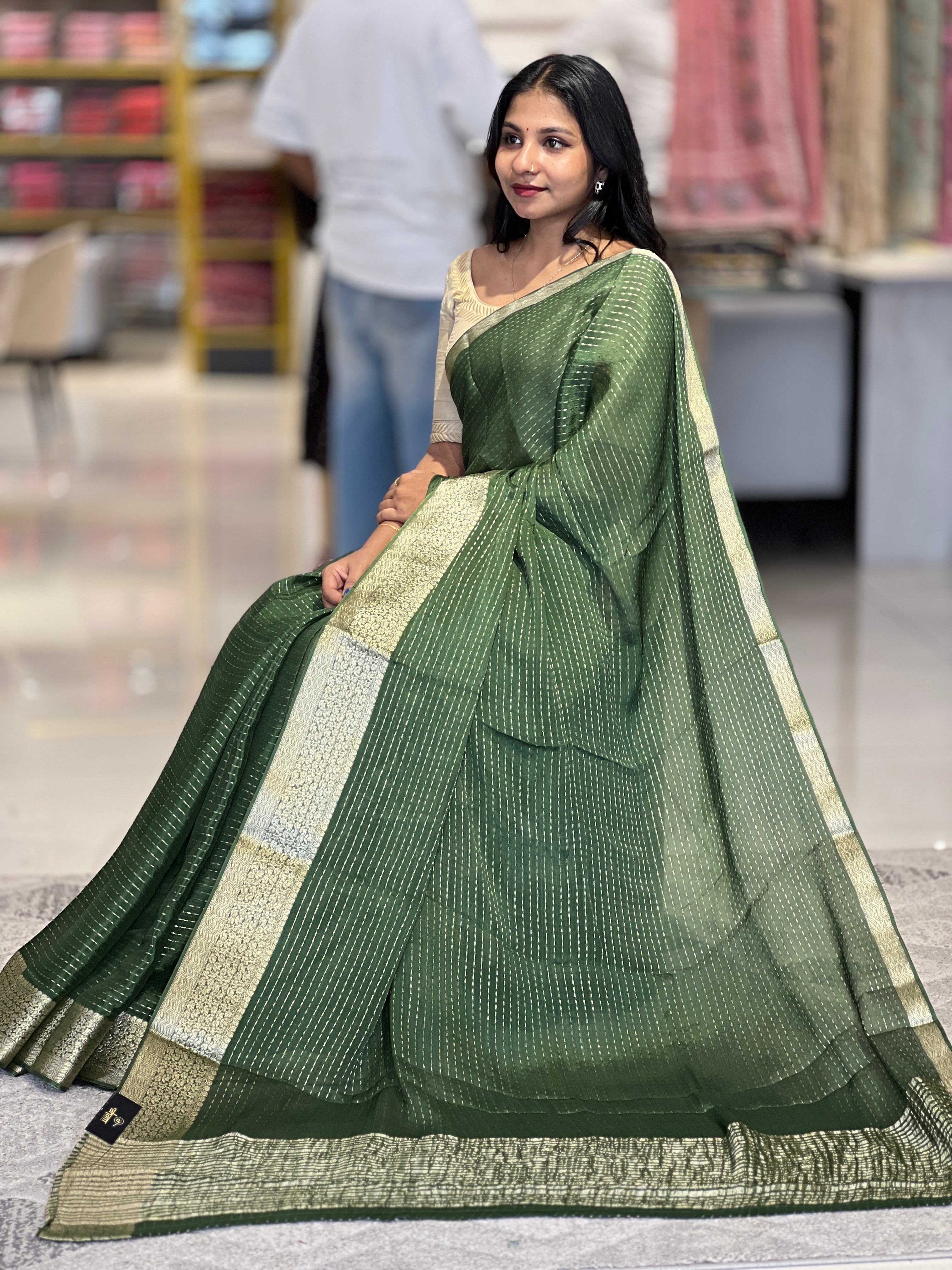 Zari Woven Hosa Silk Saree | HT123
