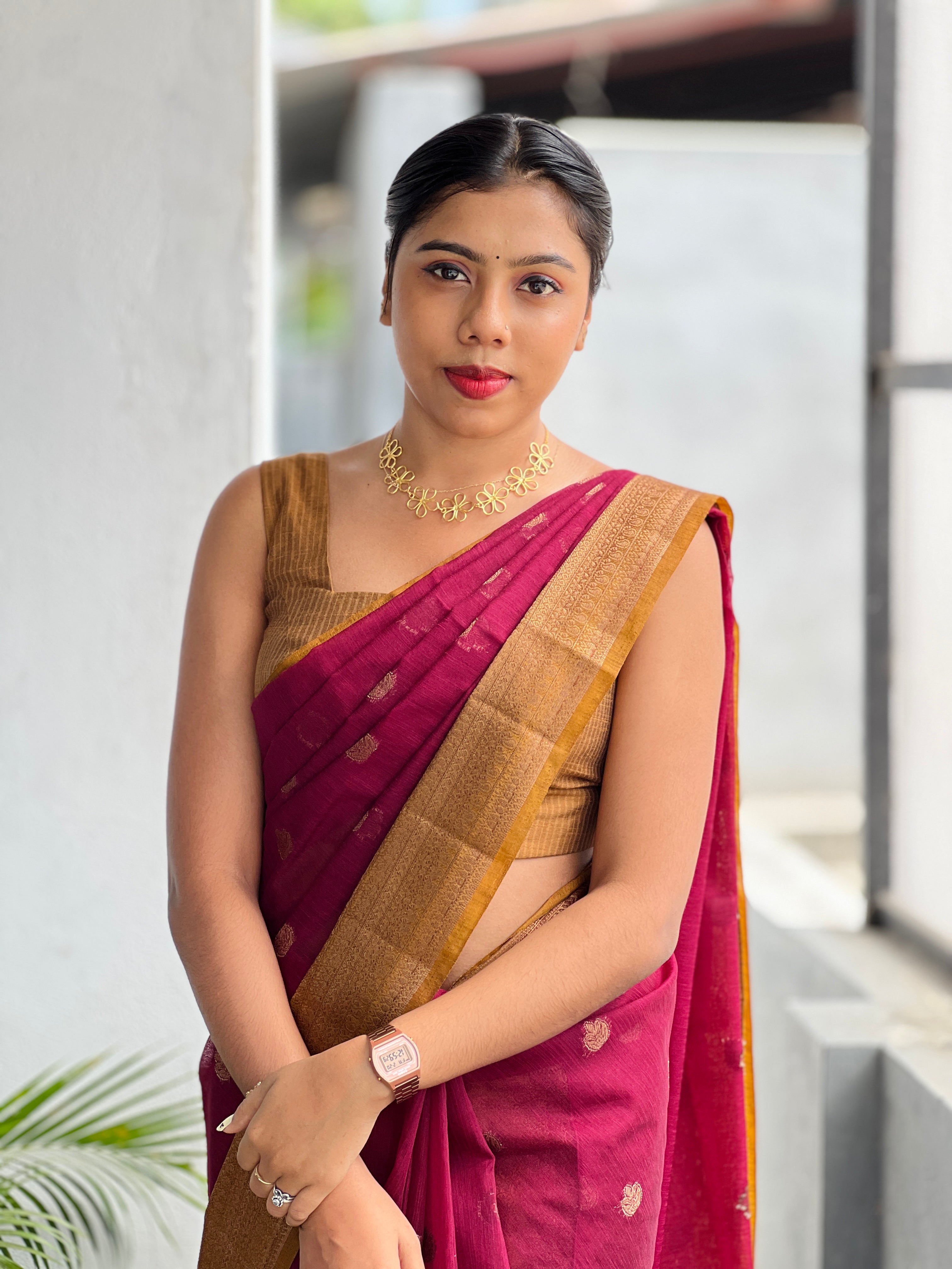 Zari Woven Cotton Silk Saree | YNG1091