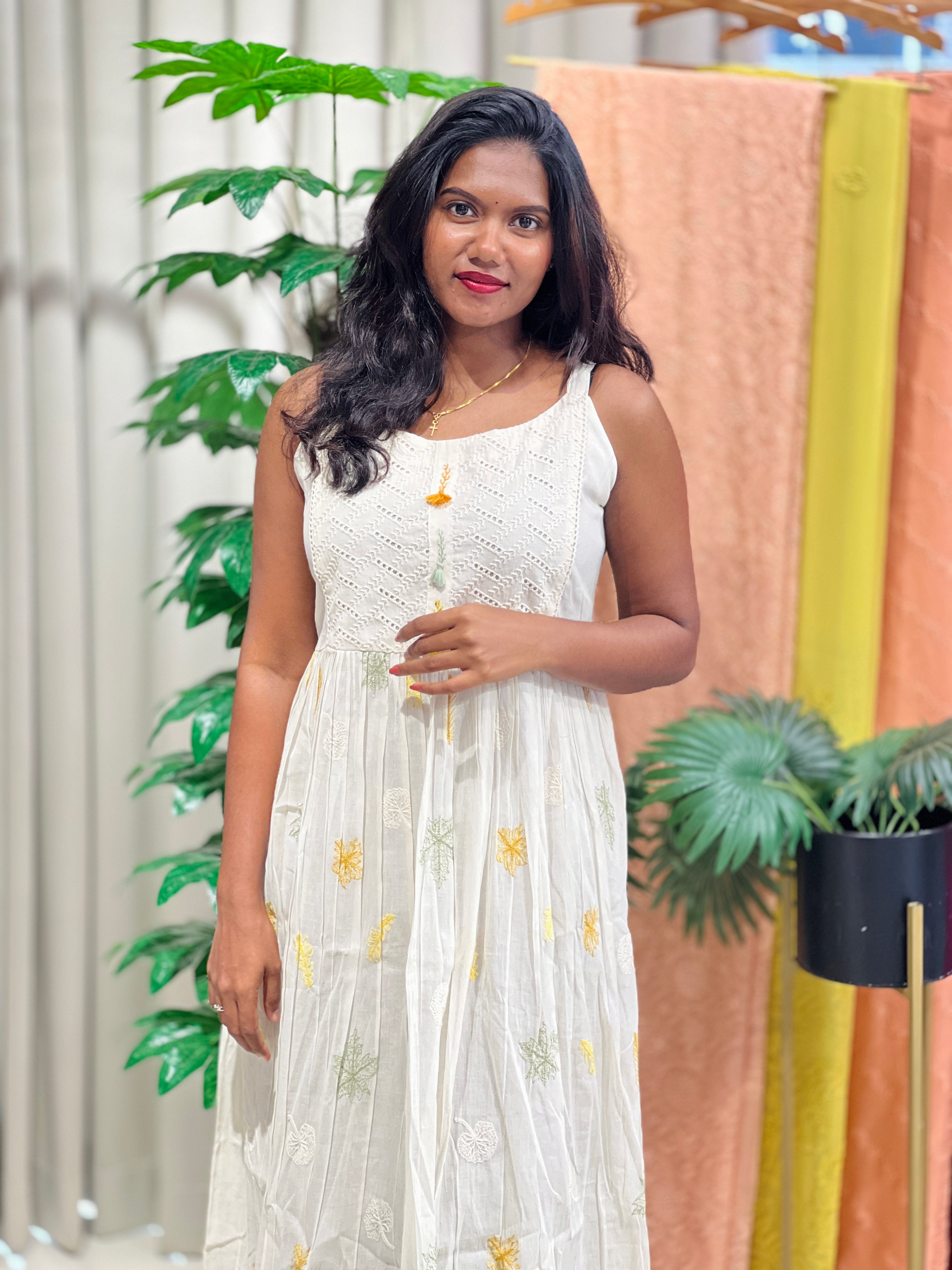 Schiffli Embroidered Cotton Kurta |  PGI138