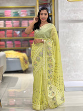 Cross Stitch Embroidery Silky Kota Saree | DVS231