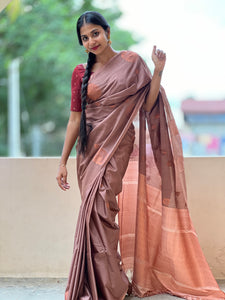 Zari Weaved Semi Silk Saree | KRK378