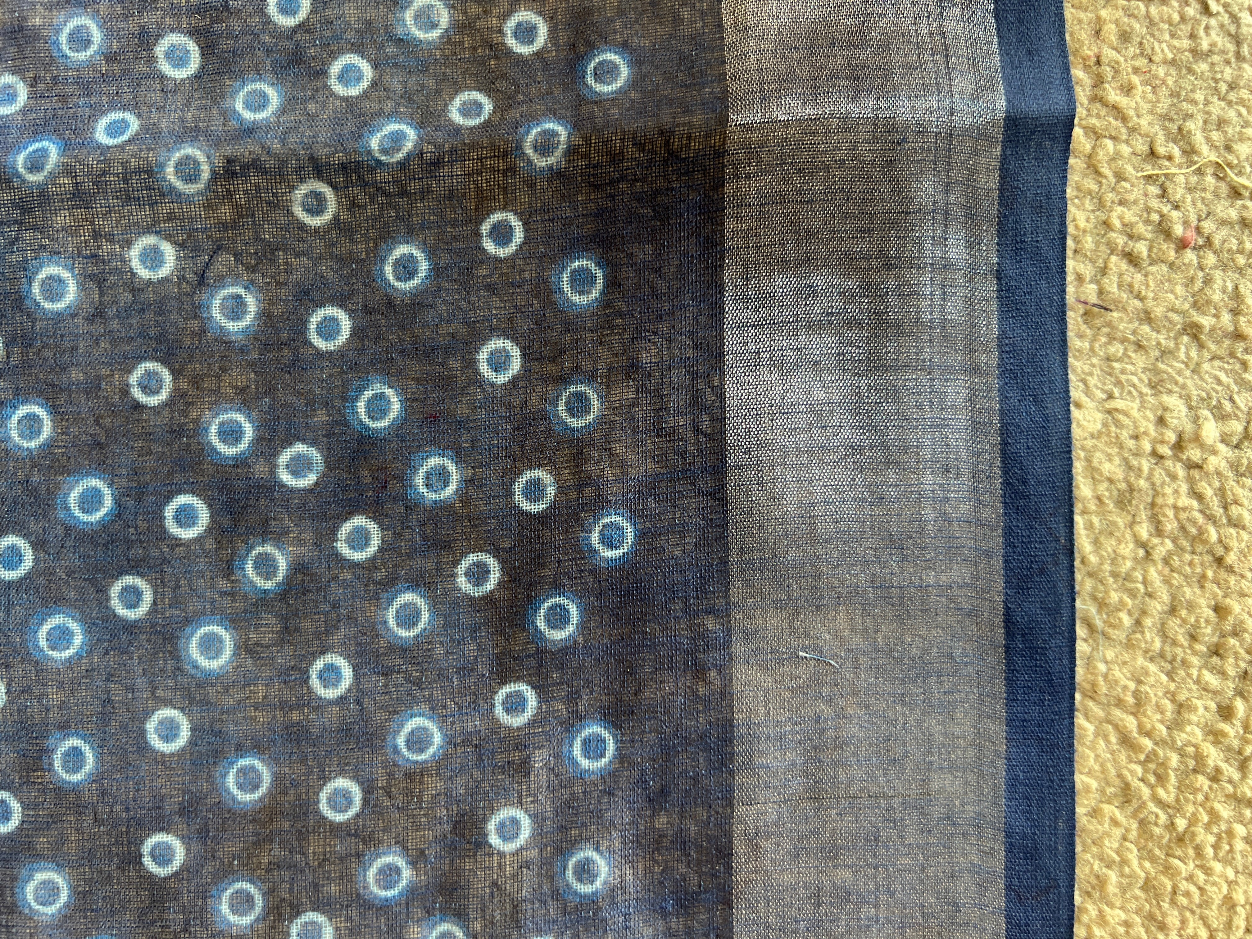 Print With Silver Zari Border Detailed Linen Finish Saree | TBS120