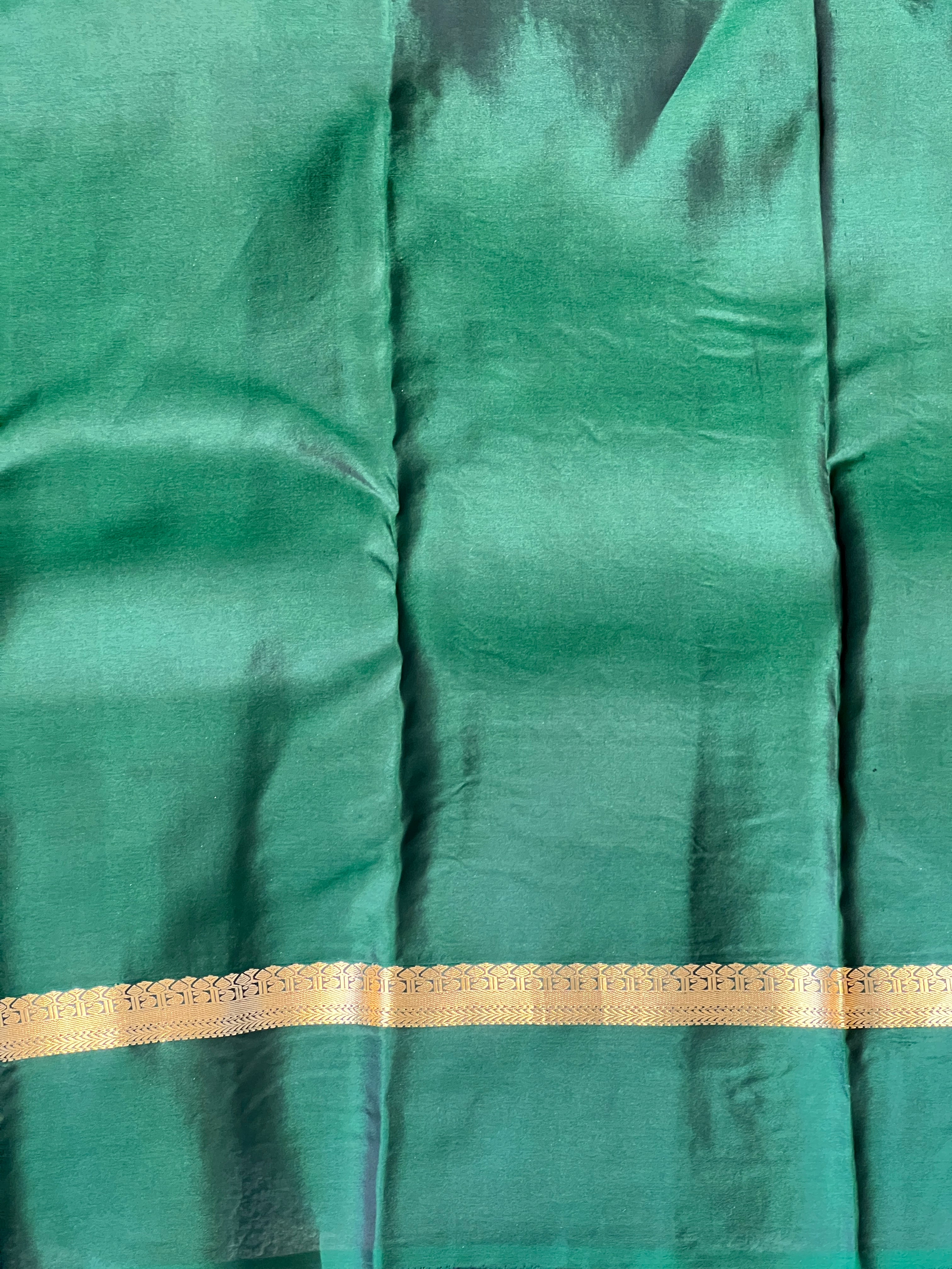 Golden Zari Buta Woven Soft Silk Saree |  SMT228