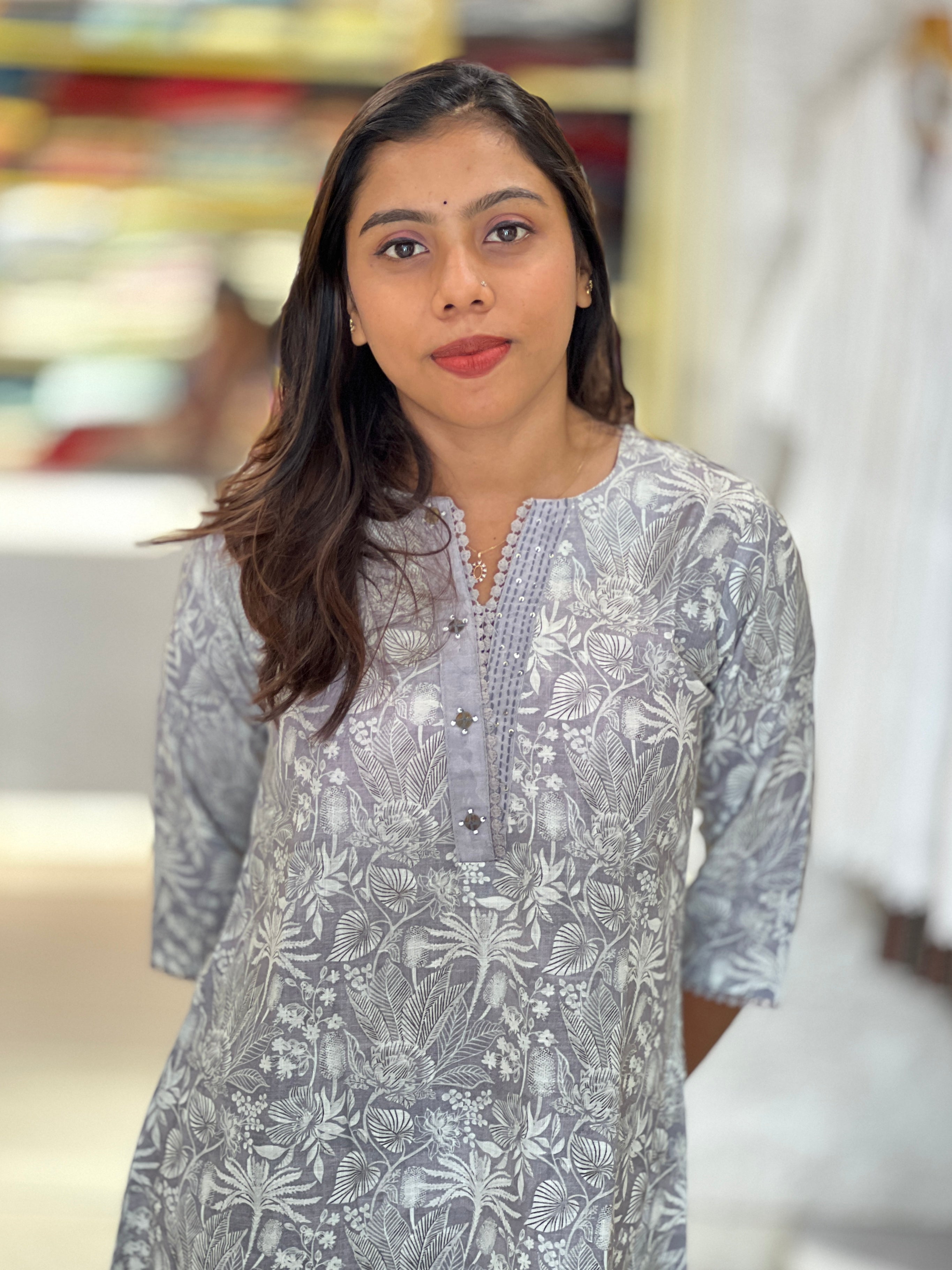 Co-ord Set Patterned Cotton Kurta Set | AFD119