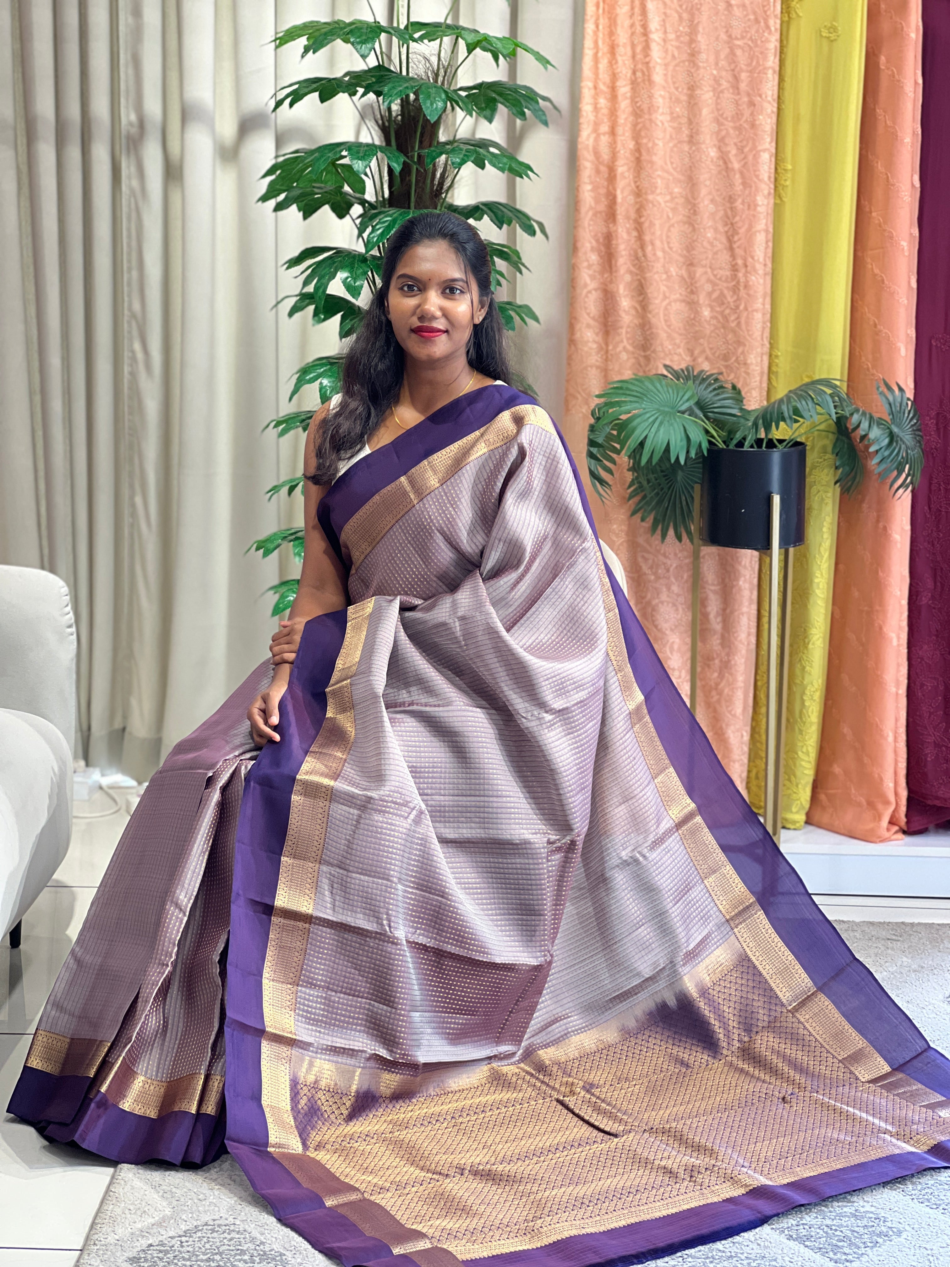 Golden Zari Woven Soft Silk Saree | SMT215
