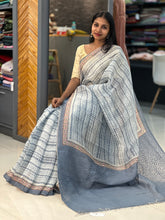 Digital Printed Silk Linen Saree | SMC130