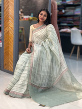 Digital Printed Silk Linen Saree | SMC130