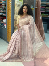 Digital Printed Silk Linen Saree | SMC130