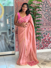 Floral Embroidered Crispy Georgette Saree | AHR333