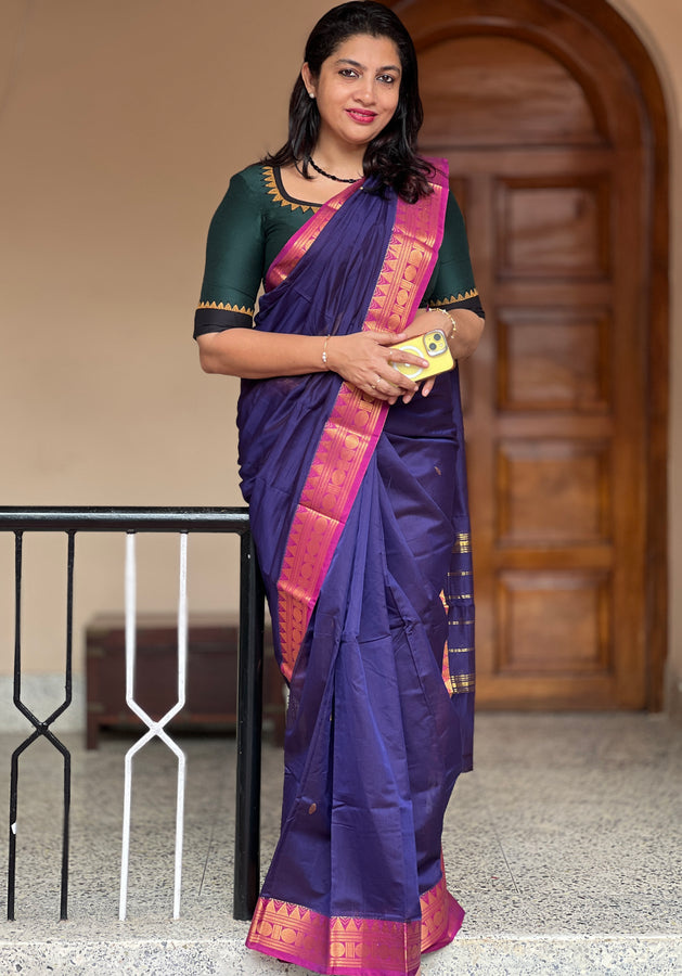 Double Shaded Mercerised Cotton Saree | VR192