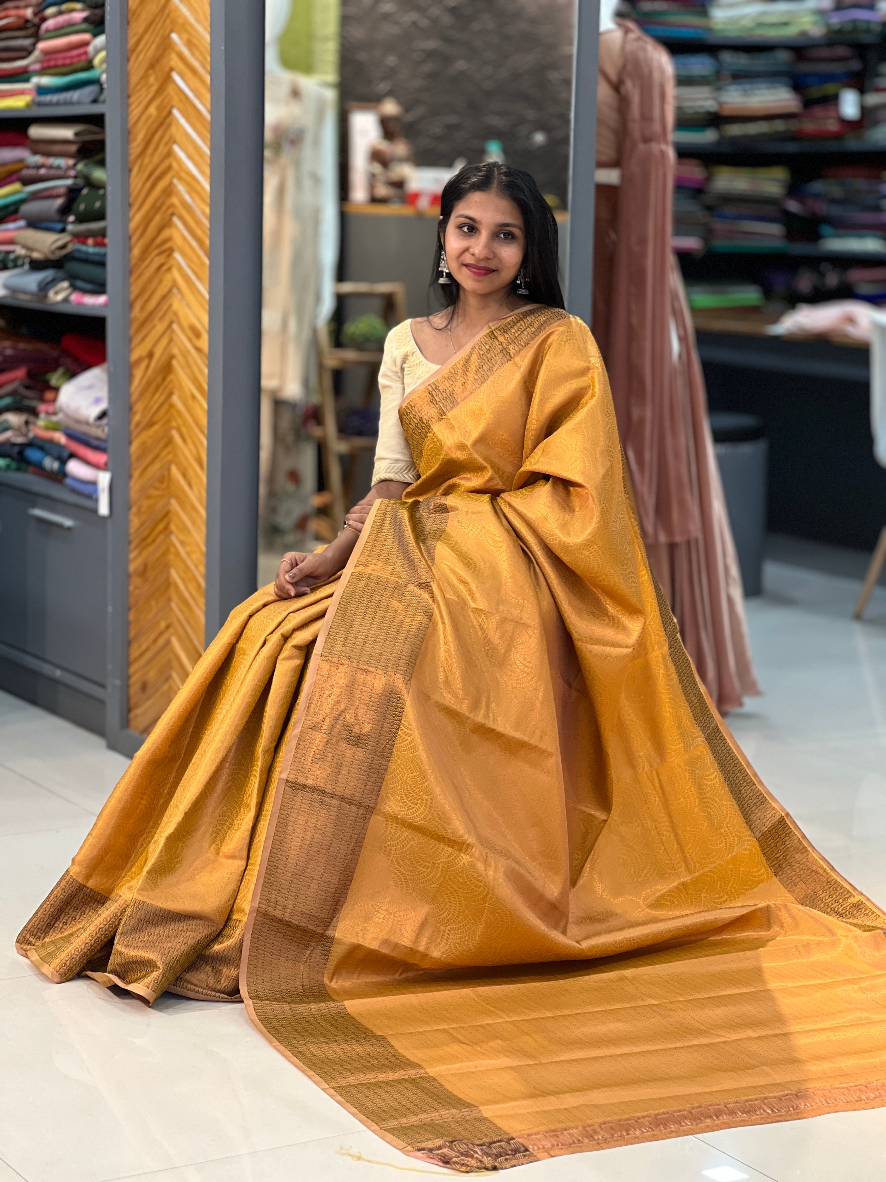 Zari Weaved Semi Silk Saree | TR123